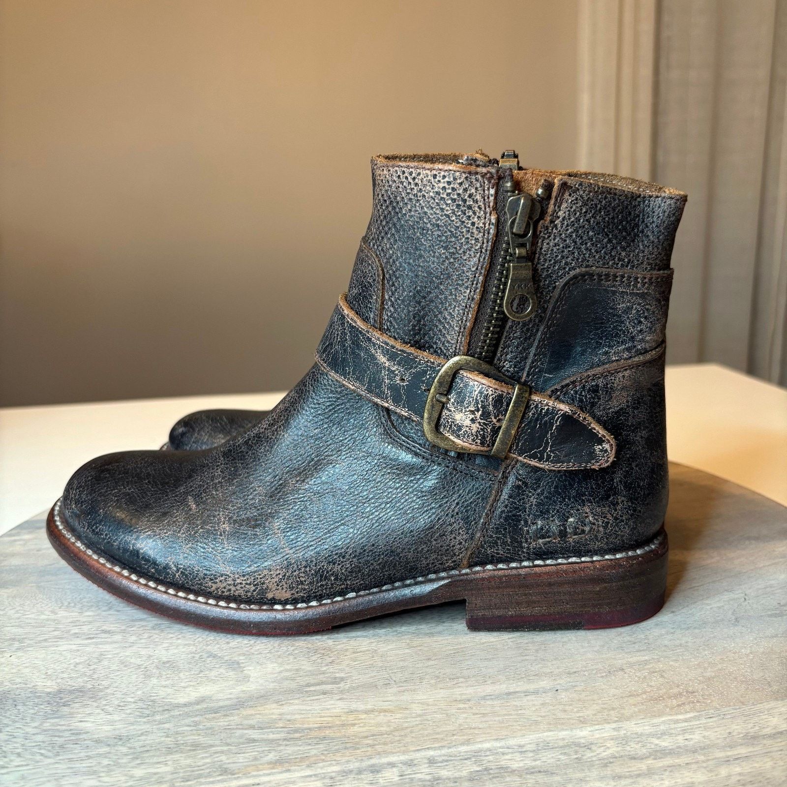 Bed Stu Bed Stu Becca Women's Leather Ankle Boots Buckle Zip Size 7 Size US 7 / IT 37 - 2 Thumbnail