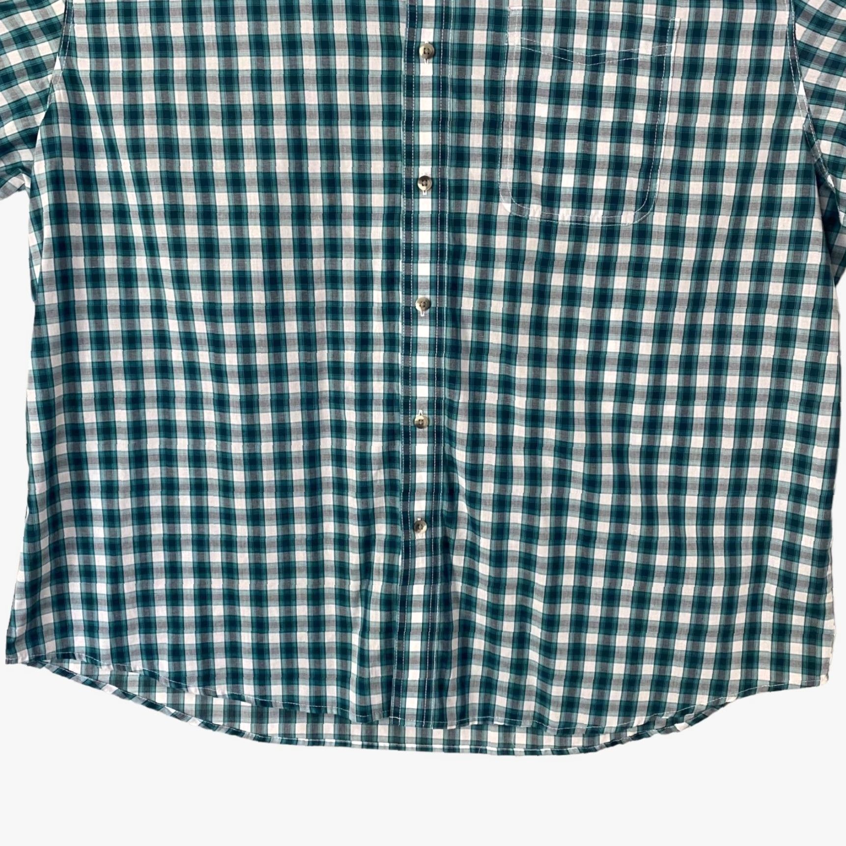 Wrangler VINTAGE Wrangler Riata Western Plaid Button-Down Shirt Teal Blue Men's 3X Cowboy Size US XXL / EU 58 / 5 - 6 Thumbnail