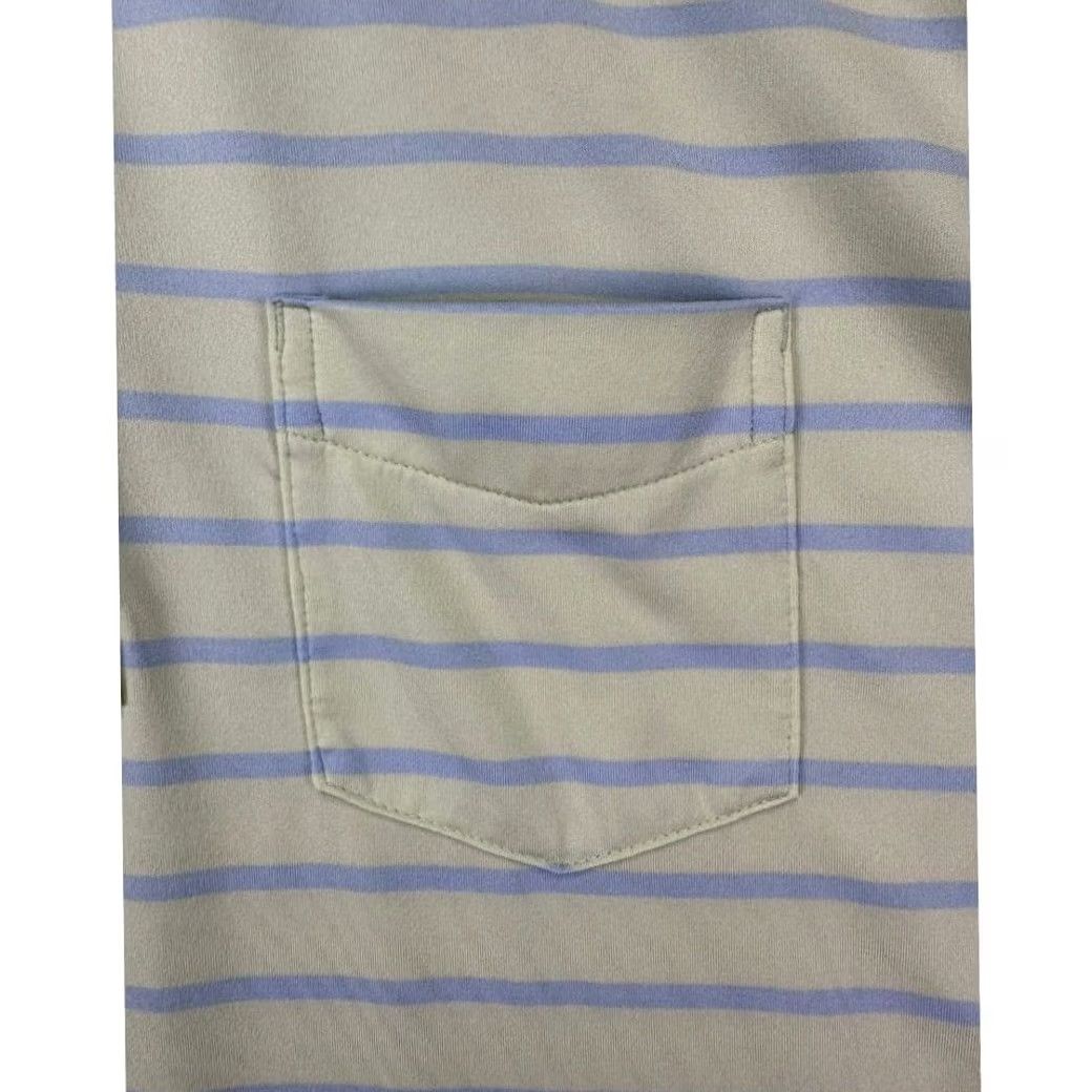 Footjoy FootJoy Polo Shirt Golf Adult XL Striped Blue Green Short Sleeve Mens Sports Athletic Regular Fit Size US XL / EU 56 / 4 - 5 Thumbnail