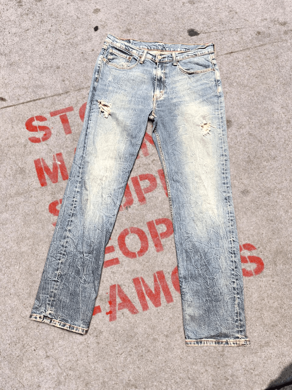 Levi's LEVIS Men’s Straight Fit Denim Jeans Everyday Wear W34 L32 Size US 34 / EU 50 - 1 Thumbnail