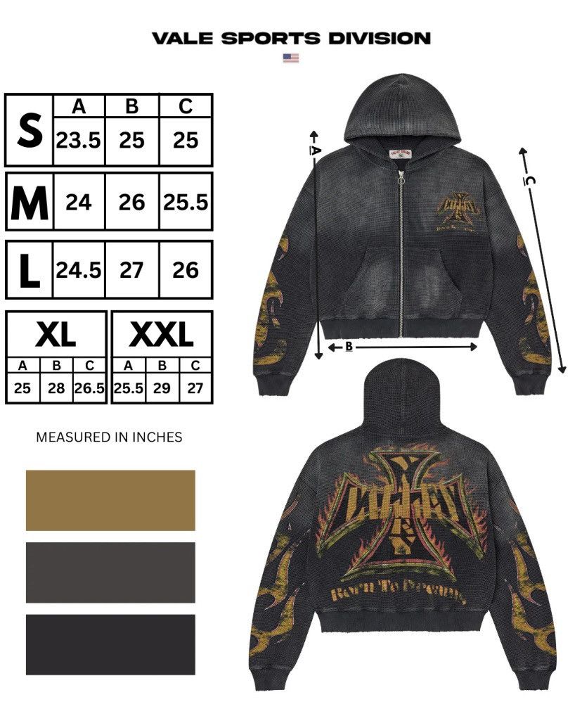 Vale 💀Vale Reborn Waffle Zip Up💀 Size US M / EU 48-50 / 2 - 6 Thumbnail