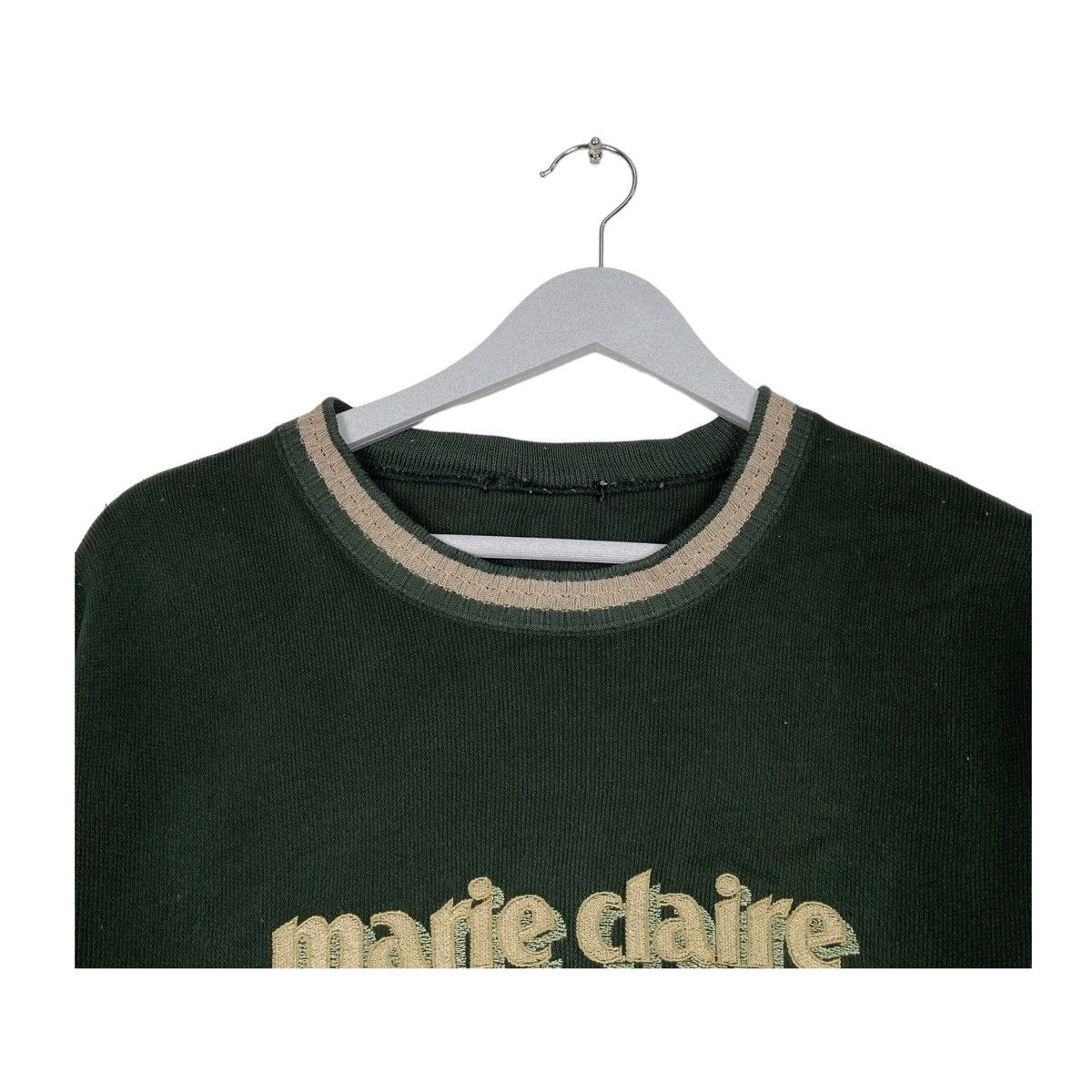 Designer × Japanese Brand × Vintage 🔥90s MARIE CLAIRE EMBROIDERY CREWNECK SWEATER Size US L / EU 52-54 / 3 - 4 Thumbnail