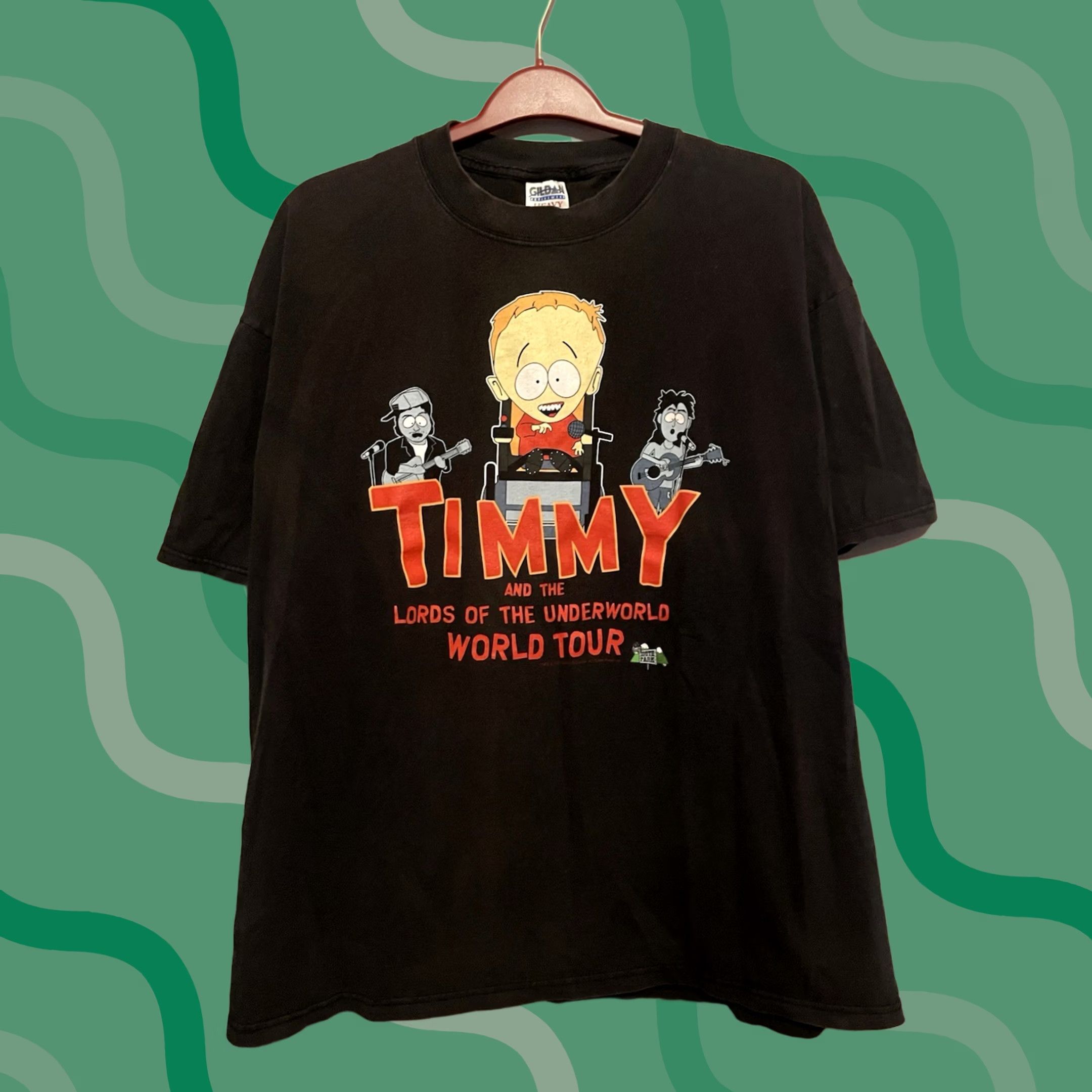 Gildan VINTAGE South Park T-Shirt 2XL Crew Neck Short Sleeve Black 90s Cartoon Logo Gildan Men Size US XXL / EU 58 / 5 - 1 Thumbnail