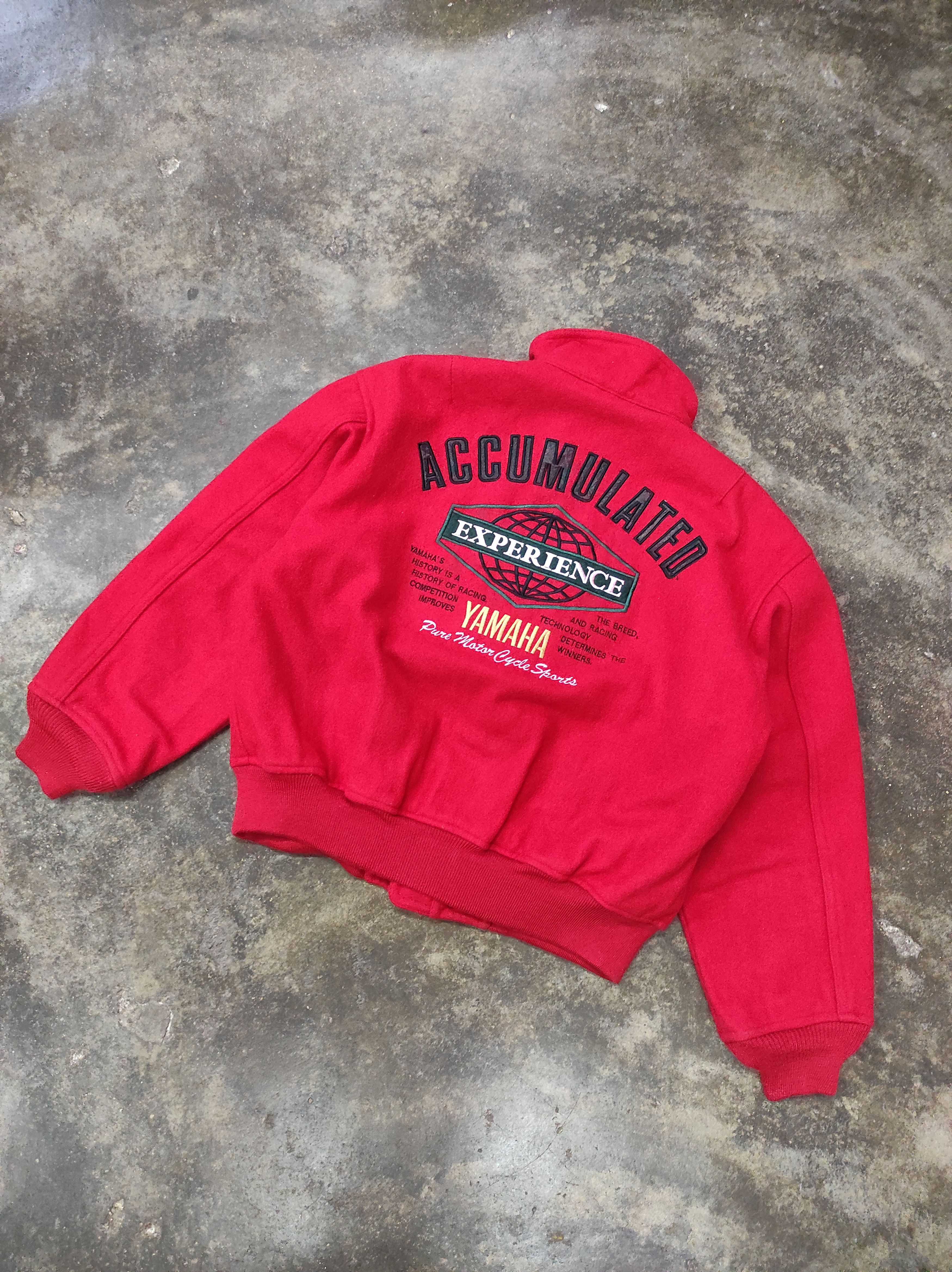 Yamaha YAMAHA RIDING WEAR VTG ACCUMULATED WOOL BIKER JACKET Size US L / EU 52-54 / 3 - 1 Thumbnail