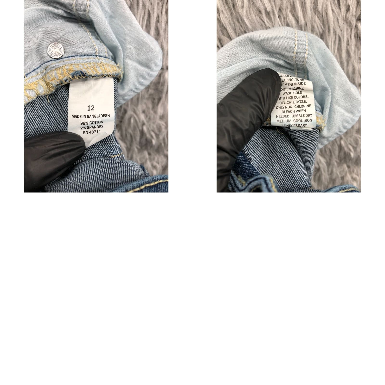 Vintage Falls Creek Jeans Womens Cropped Regular Blue Medium Wash 26 Inseam 5-Pocket Denim Cotton Belt Loops Zip Button Logo Vintage No Size 34" / US 12 / IT 48 - 9 Thumbnail