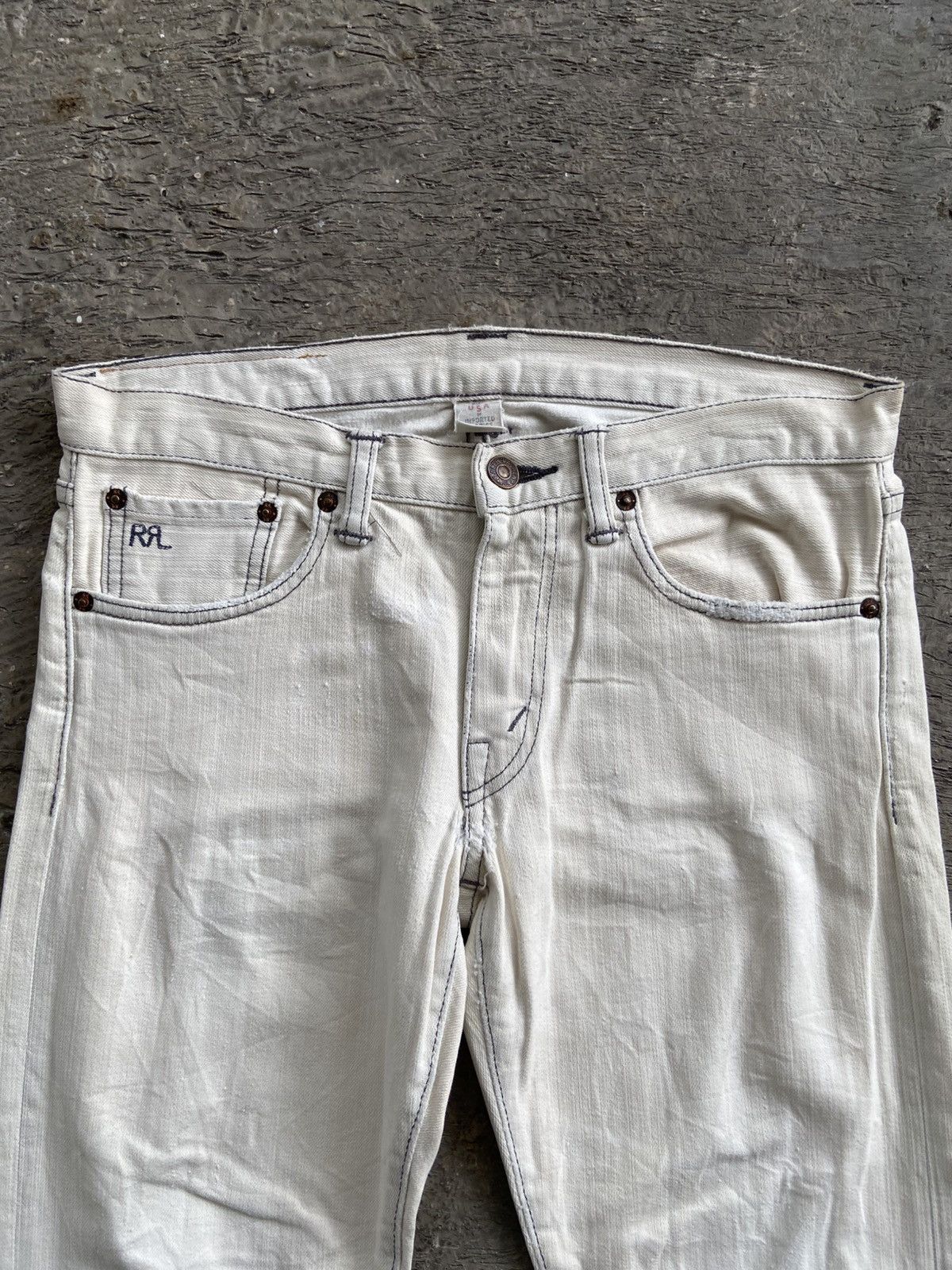 RRL Ralph Lauren 1990s RRL Ralph Lauren - Destressed Jeans Pants Size US 27 - 3 Thumbnail