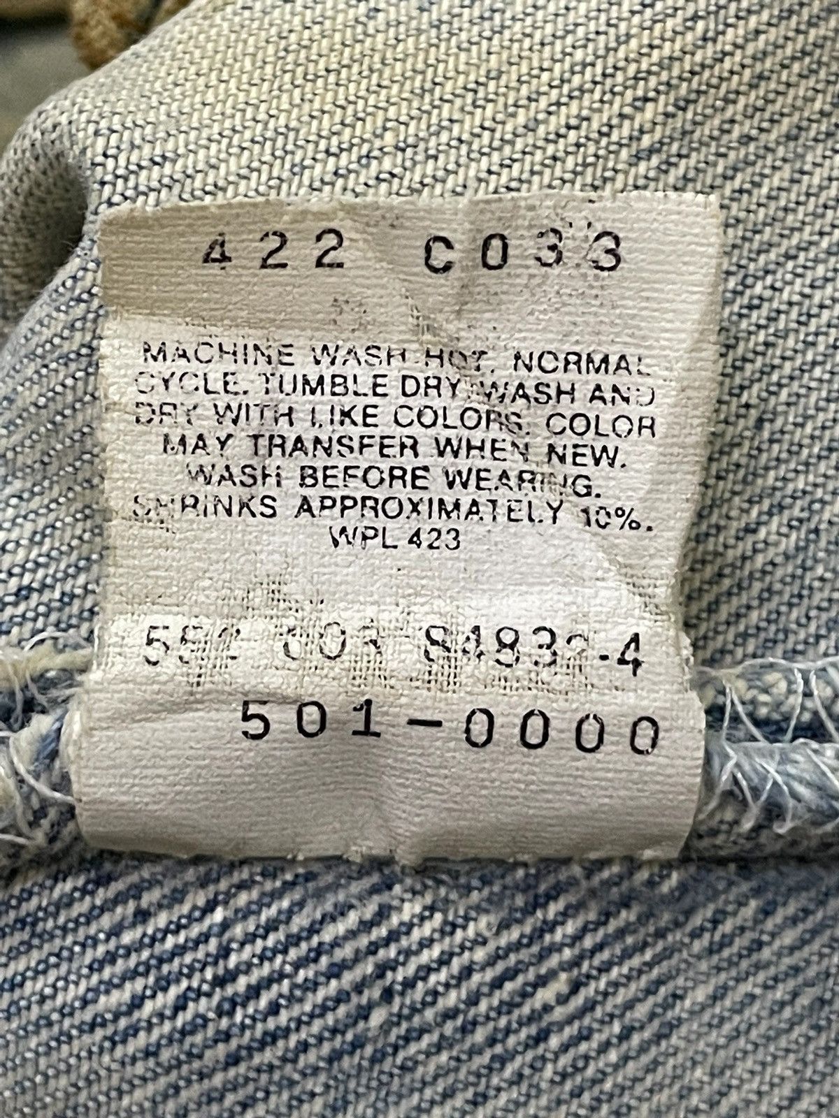 If Six Was Nine × Levi's × Vintage Vintage Levis 501 button fly rusty mud wash trashed Jeans Size US 30 / EU 46 - 20 Thumbnail