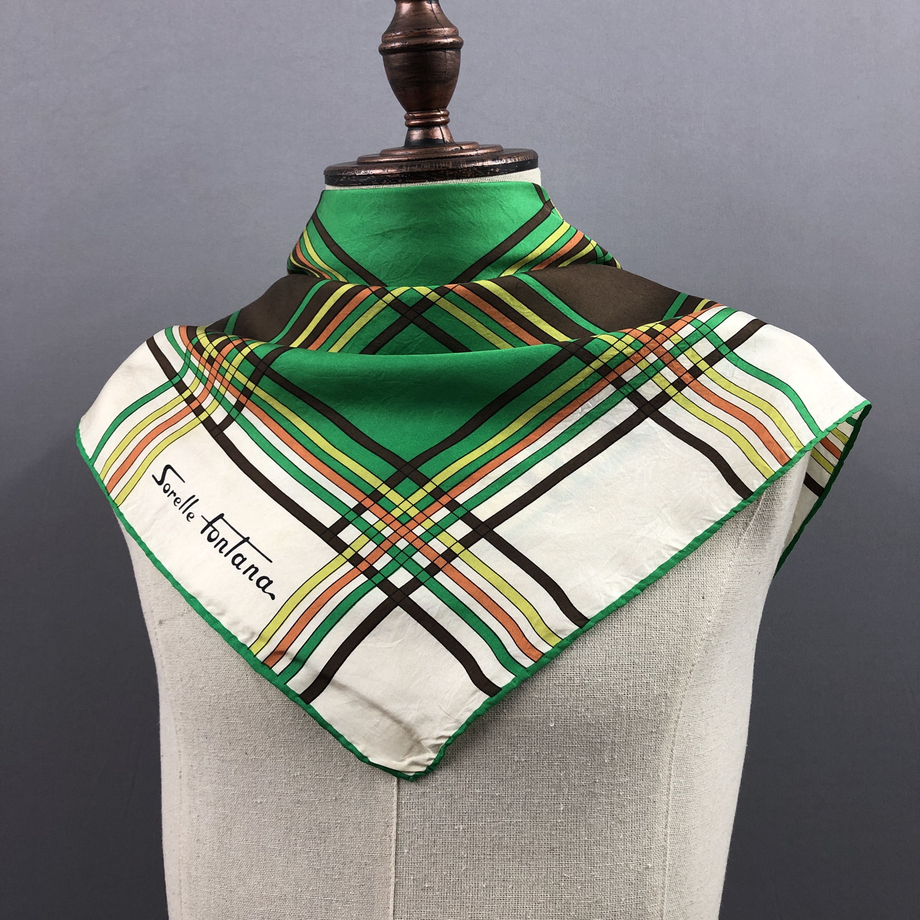 Designer × Japanese Brand × Vintage Vintage Sorelle Fontana Scarf Muffler Wool Cashmere Scarves Size ONE SIZE - 3 Thumbnail