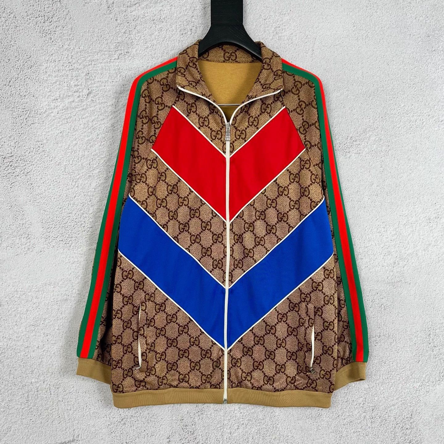 Gucci GUCCI GG print colorblocked uniform jacket size S 99 Size US S / EU 44-46 / 1 - 1 Thumbnail