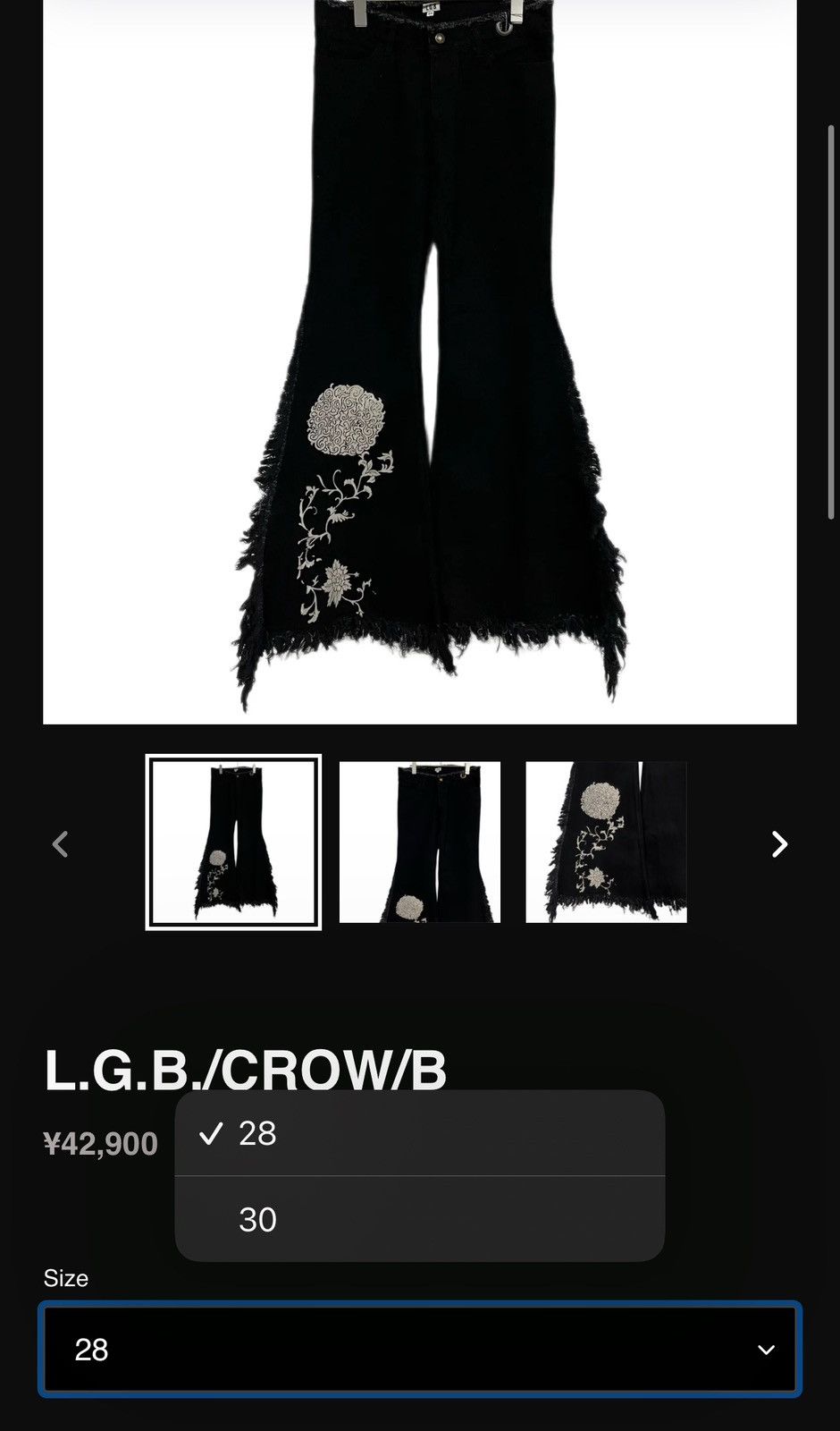 Le Grande Bleu (L.G.B.) 1 of 2 LGB Floral Fringe Crow Jeans Size US 28 / EU 44 - 9 Thumbnail