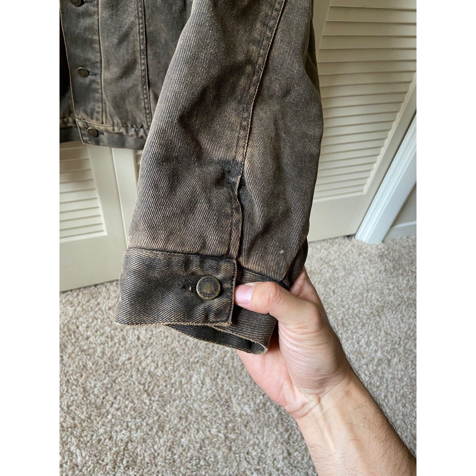 Vintage × Woolrich Woolen Mills Vintage Woolrich Fleece Blanket Lined Brown Work Jacket XL Size US XL / EU 56 / 4 - 9 Thumbnail