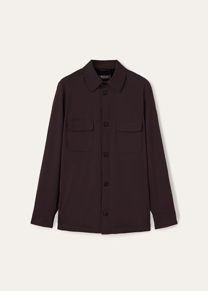 Loro Piana o1w1db10725 FAL3621 Overshirt in Burgundy Size US L / EU 52-54 / 3 - 1 Thumbnail
