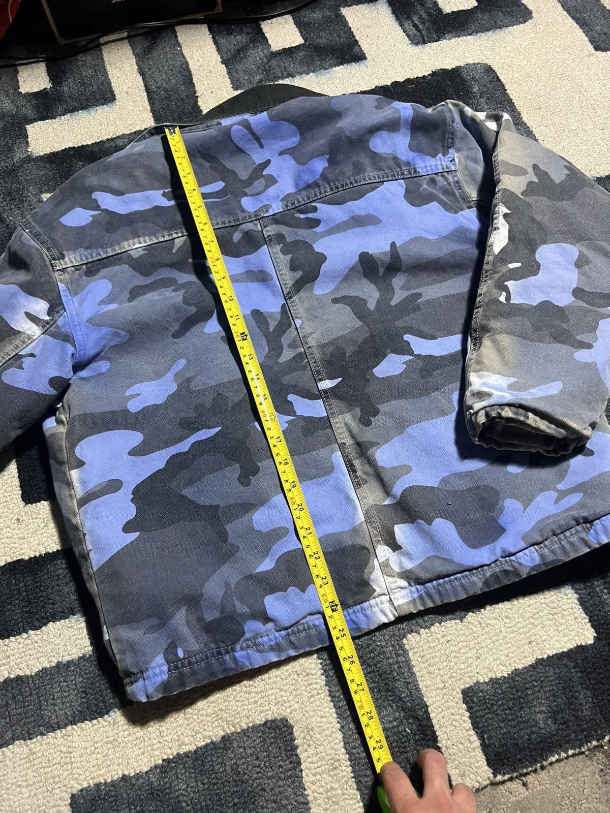 Stussy Stussy jacket camo blue outerwear workwear winter fall Size US S / EU 44-46 / 1 - 9 Thumbnail