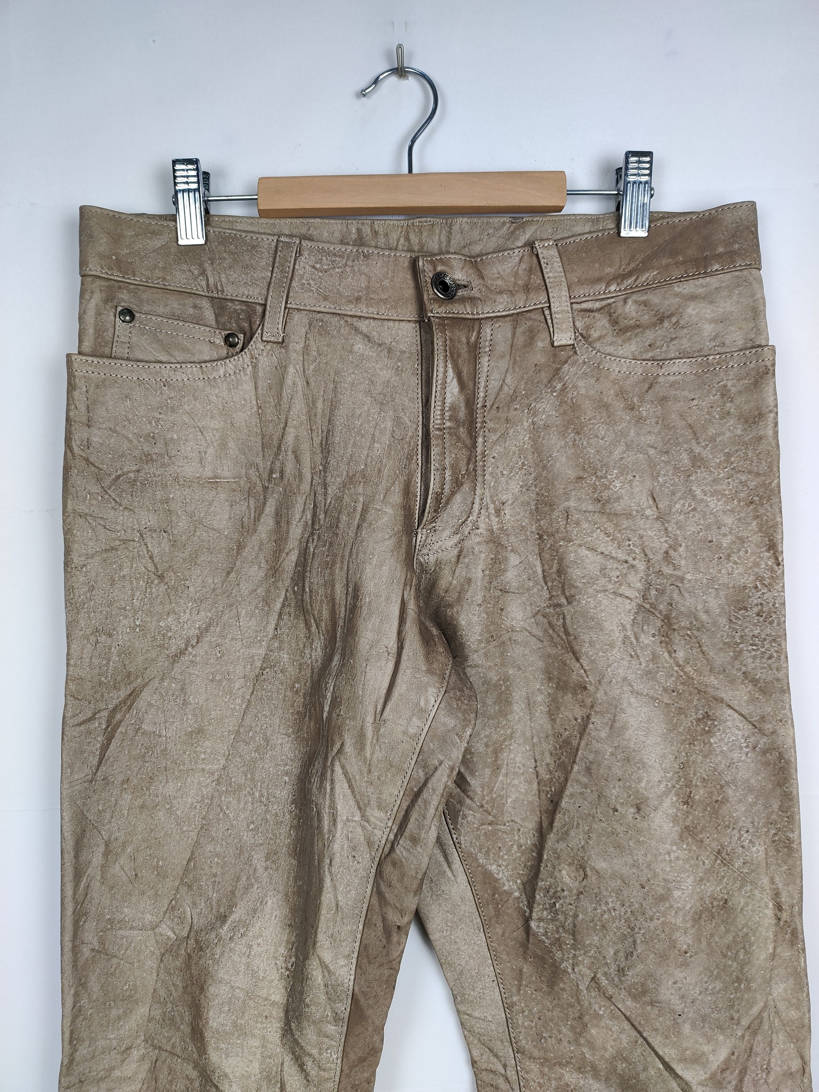 5351 POUR LES HOMMES × Designer Vintage 5351 Pour Les Homme Leather Pant Size US 32 / EU 48 - 2 Thumbnail