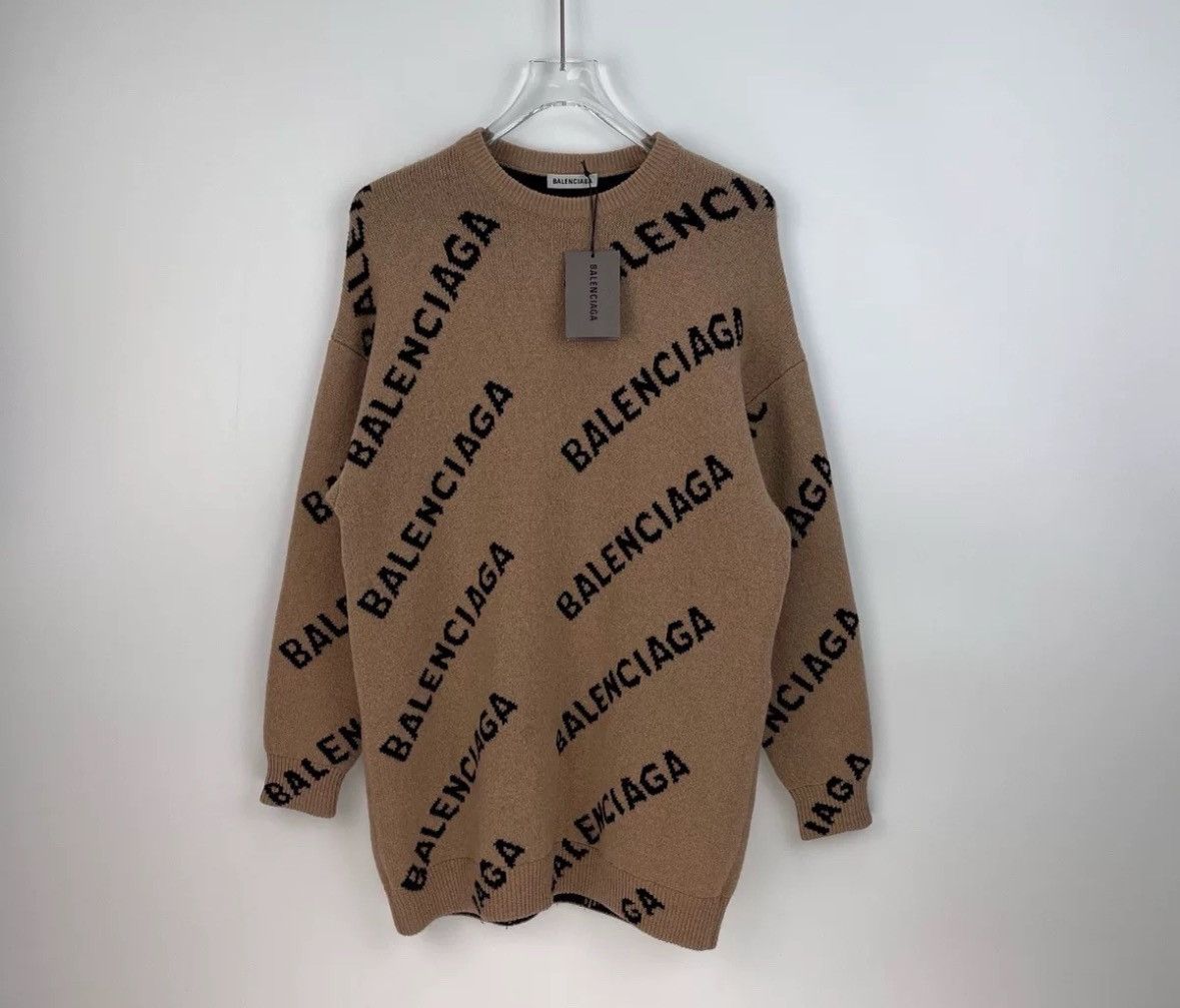 Balenciaga Balenciaga camel bullet screen logo wool sweater Size US XS / EU 42 / 0 - 3 Thumbnail