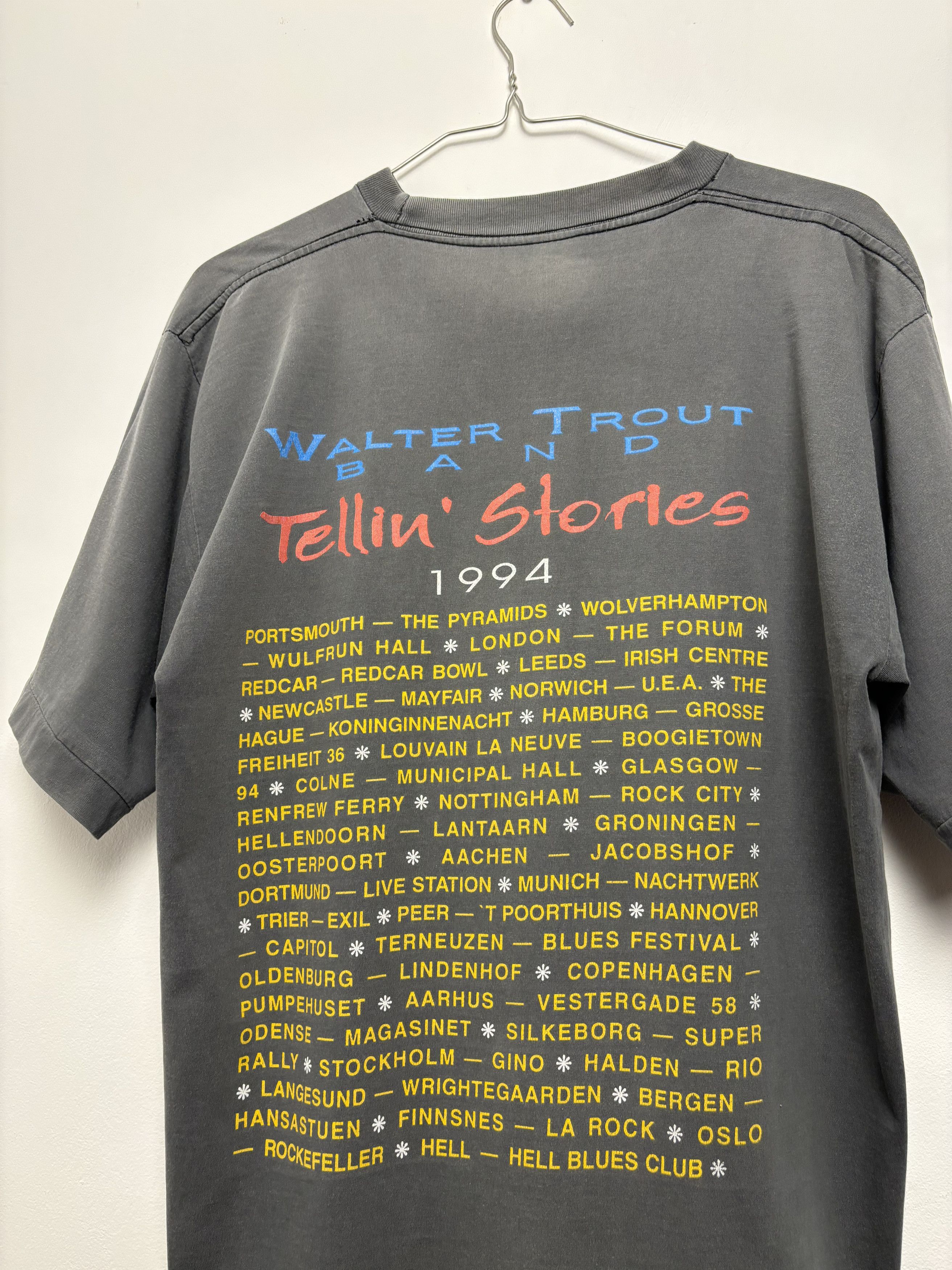 Band Tees Vintage 1994 Walter Trout Band Tour Faded Tee Size US XL / EU 56 / 4 - 8 Thumbnail