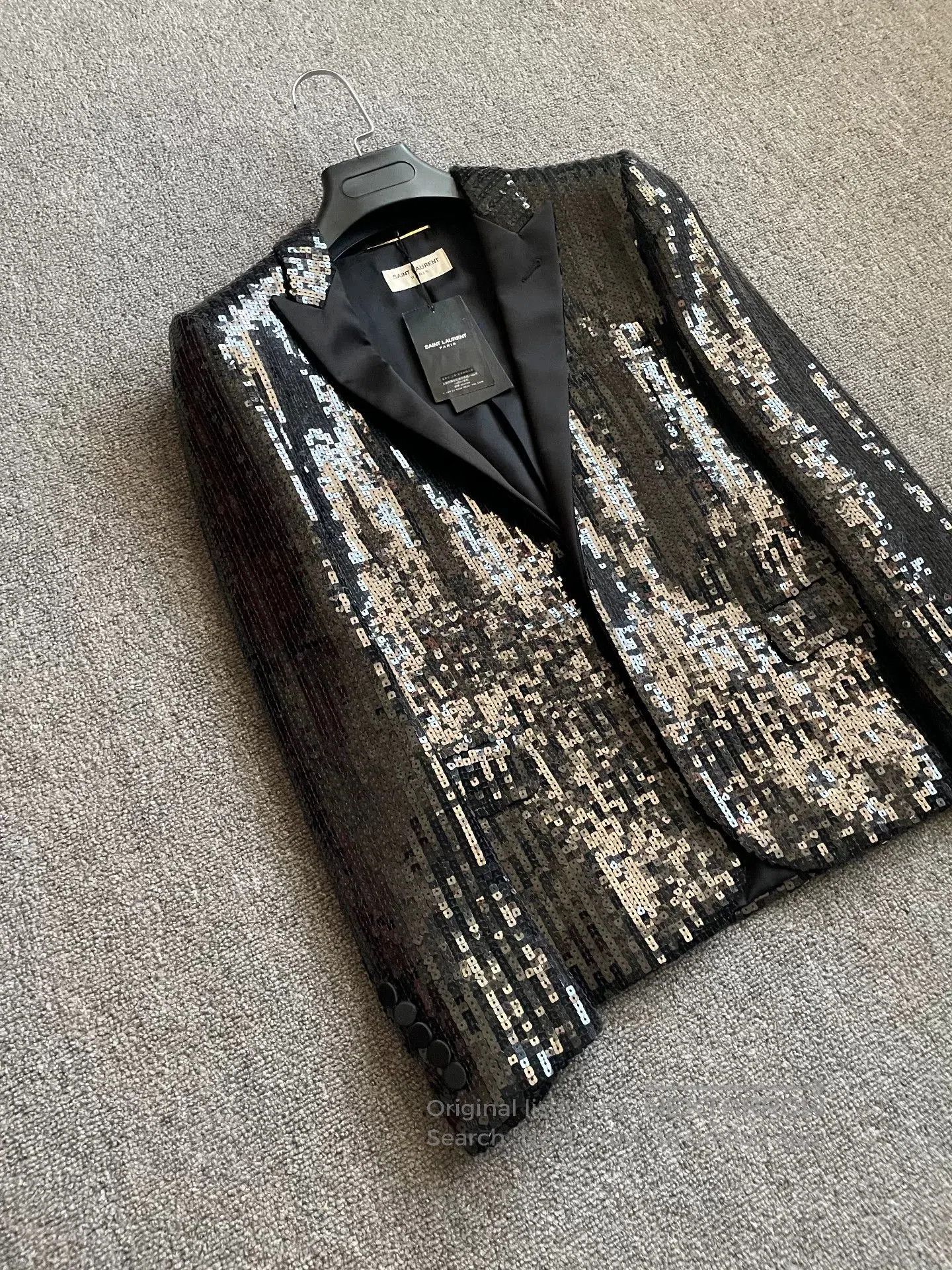 Saint Laurent Paris saint laurent black sequined blazer. Size US M / EU 48-50 / 2 - 3 Thumbnail