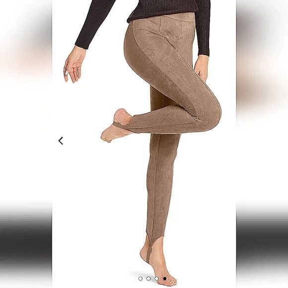Boston Proper Faux Suede Stirrup Legging Fall Neutral Party Spring Travel Size 26" / US 2 / IT 38 - 1 Thumbnail