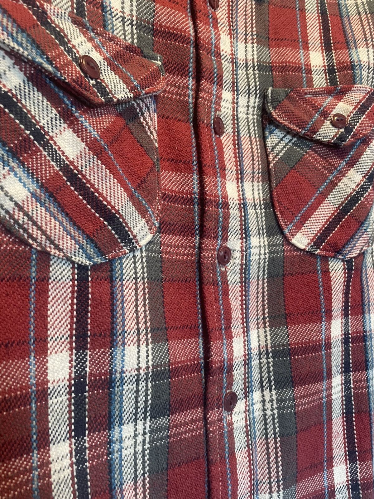 UES Japan UES Heavy Flannel Shirt - Red Size US S / EU 44-46 / 1 - 3 Thumbnail
