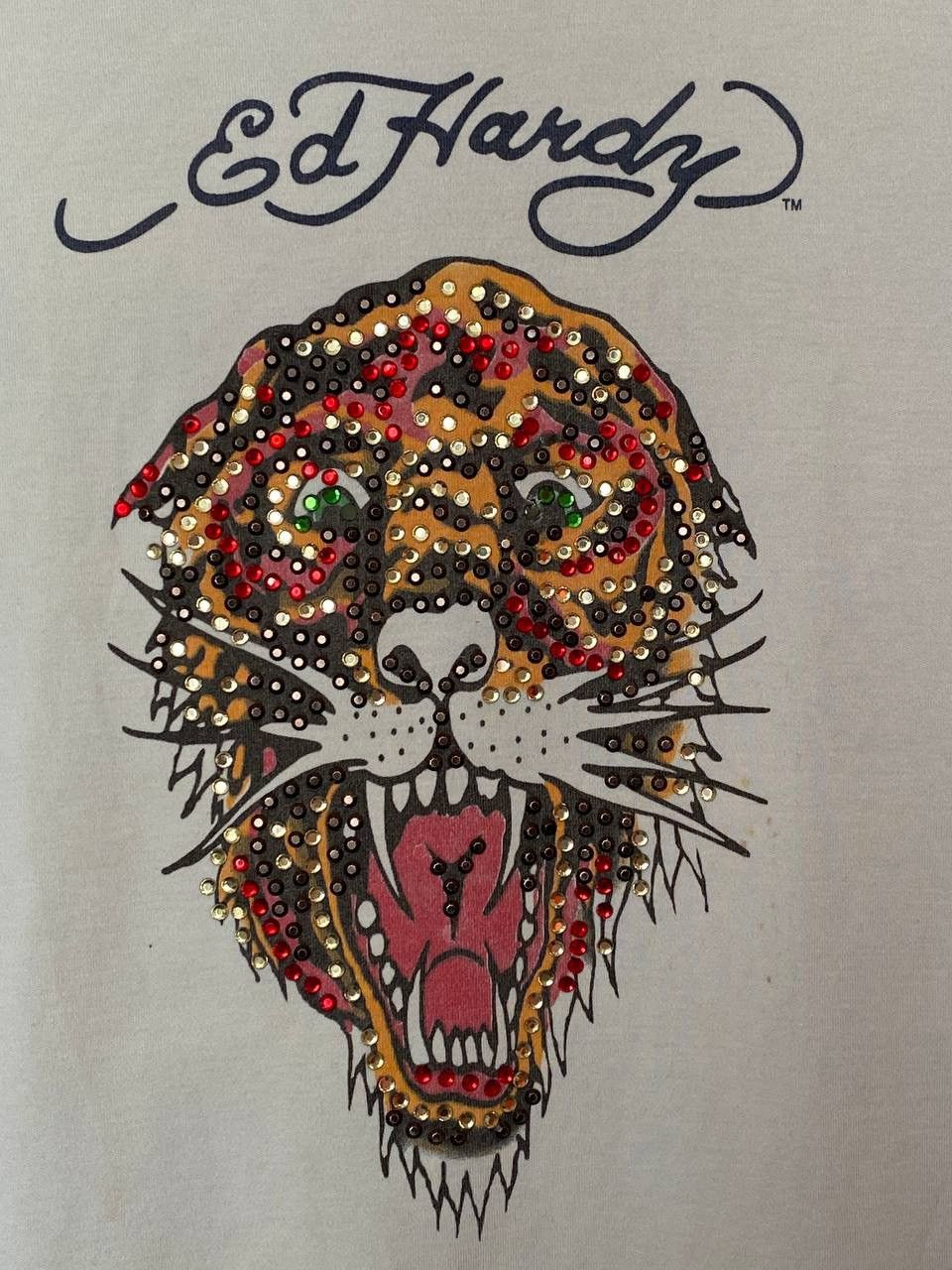 Christian Audigier × Ed Hardy × Vintage Ed Hardy Tiger Women’s T-Shirt – Vintage Y2K Style Size XL / US 12-14 / IT 48-50 - 2 Thumbnail