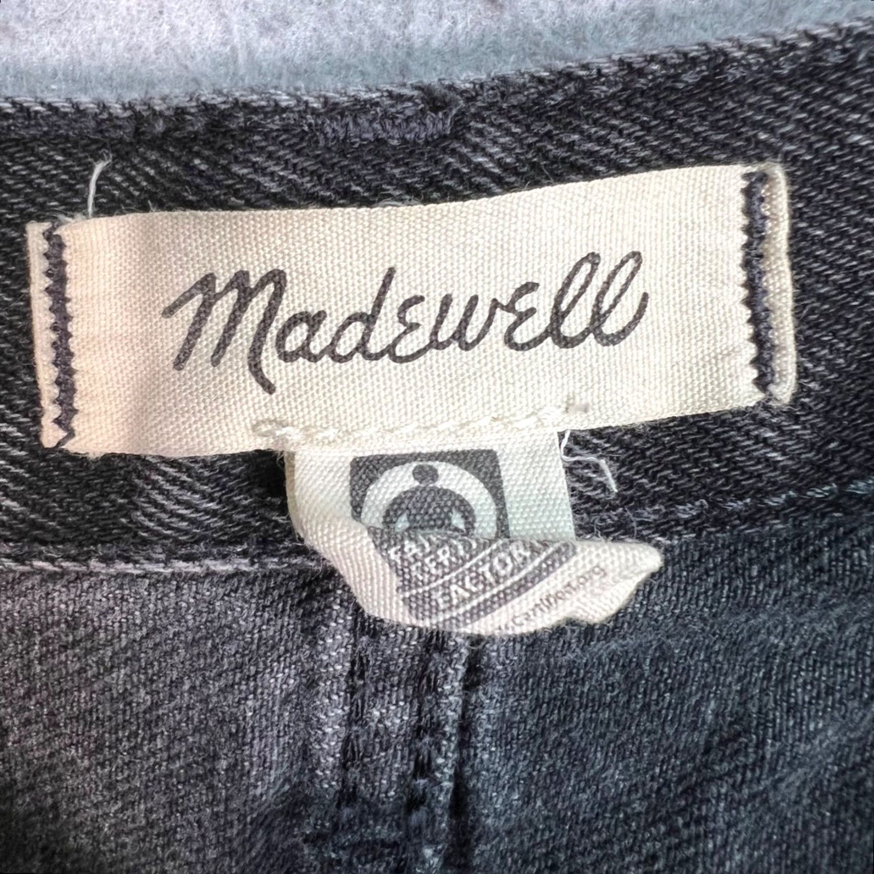 Madewell Madewell Womens 26 Denim Jeans Baggy Tapered High-Rise Black Cotton Denim 5-Pocket Womens Jeans Size 26" / US 2 / IT 38 - 3 Thumbnail