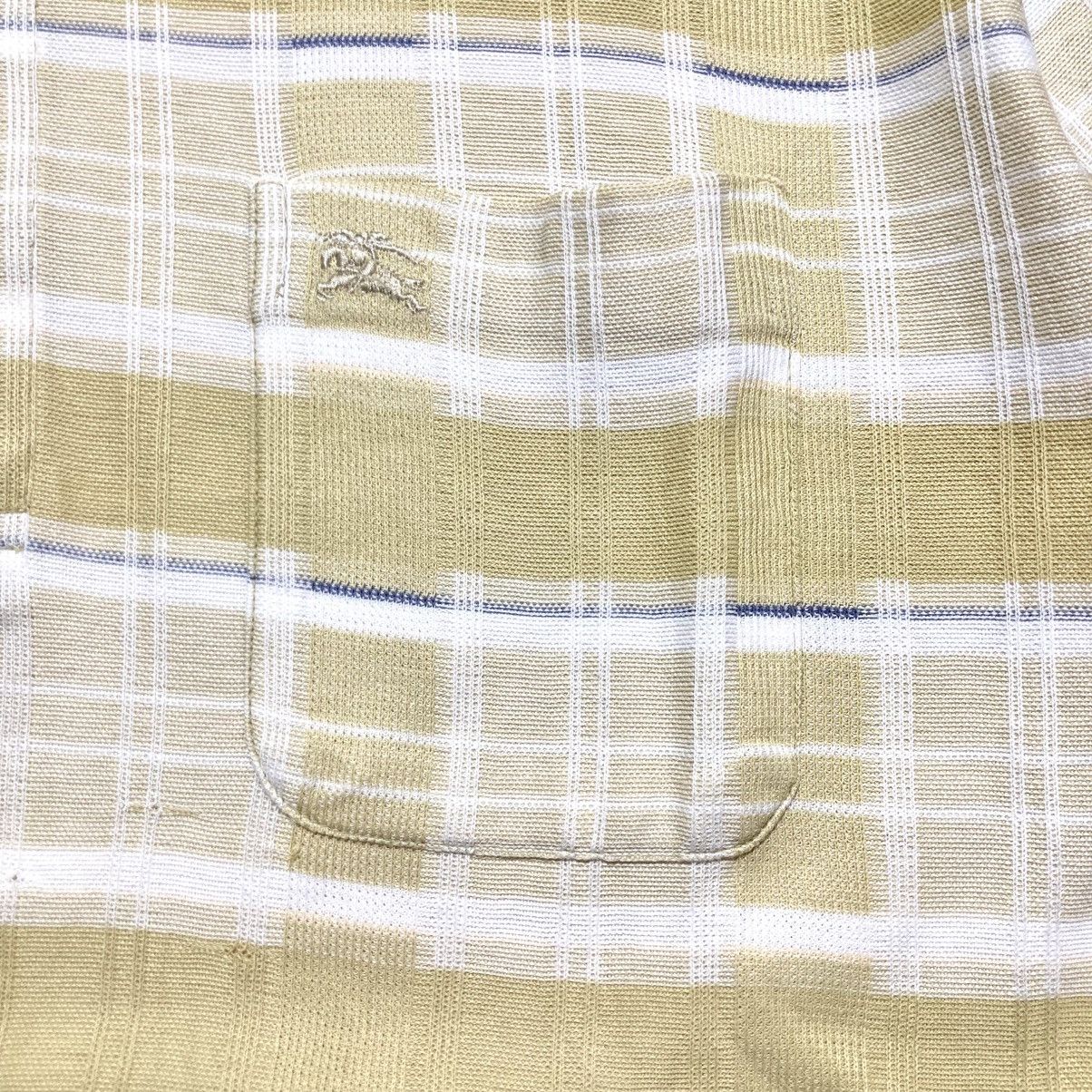 Burberry 1990s Vintage Burberrys Nova Check Pocket Polo Tshirt Luxury Size US L / EU 52-54 / 3 - 6 Thumbnail