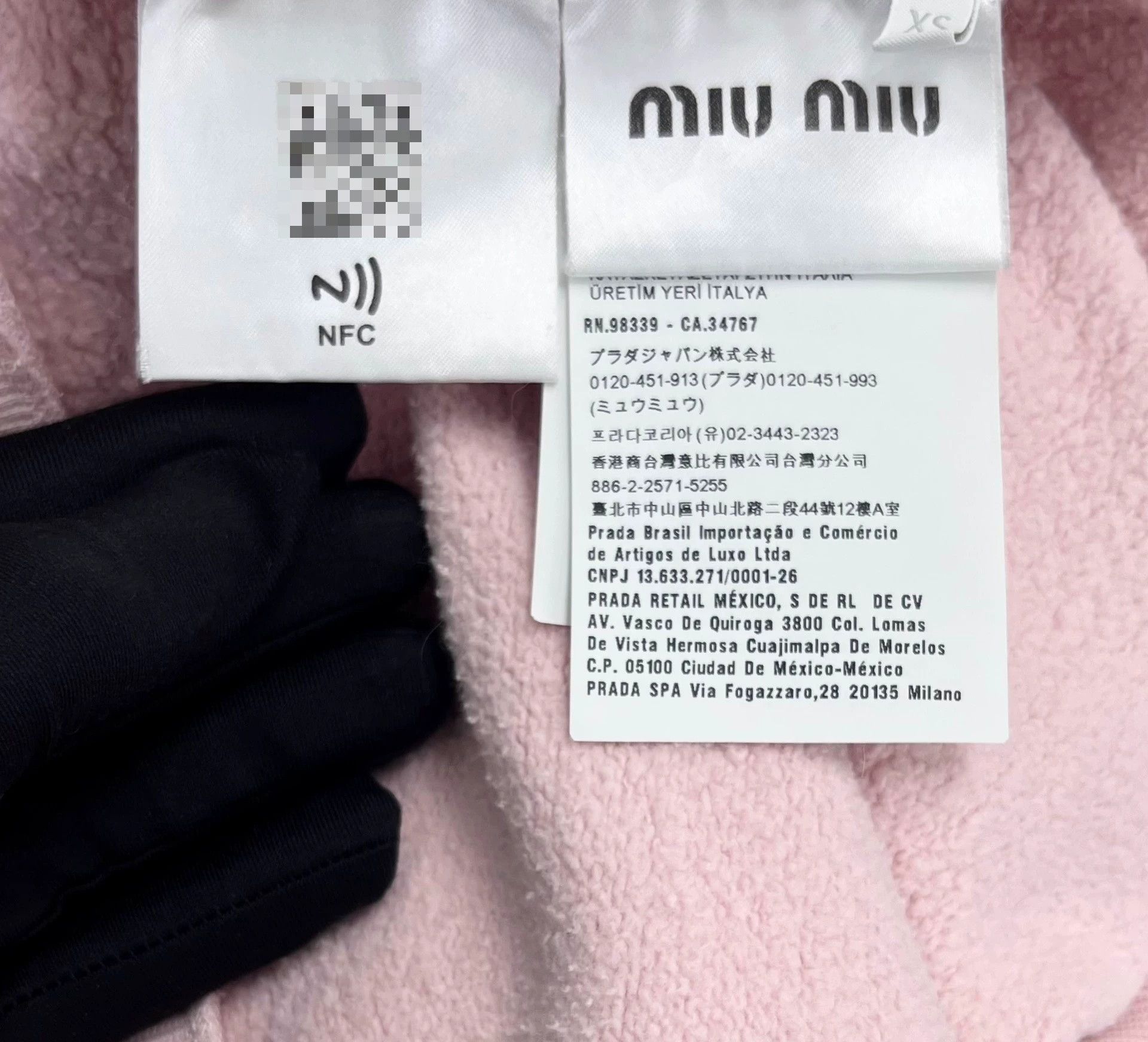 Miu Miu Miu Miu Light Pink Beaded Letter Logo Sweatshirt Size US S / EU 44-46 / 1 - 3 Thumbnail