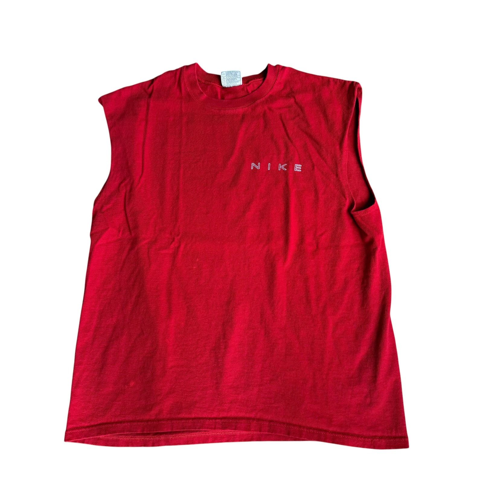 Nike Vintage Nike Cutoff TankTop Red Shirt Mens Large Size US L / EU 52-54 / 3 - 1 Thumbnail