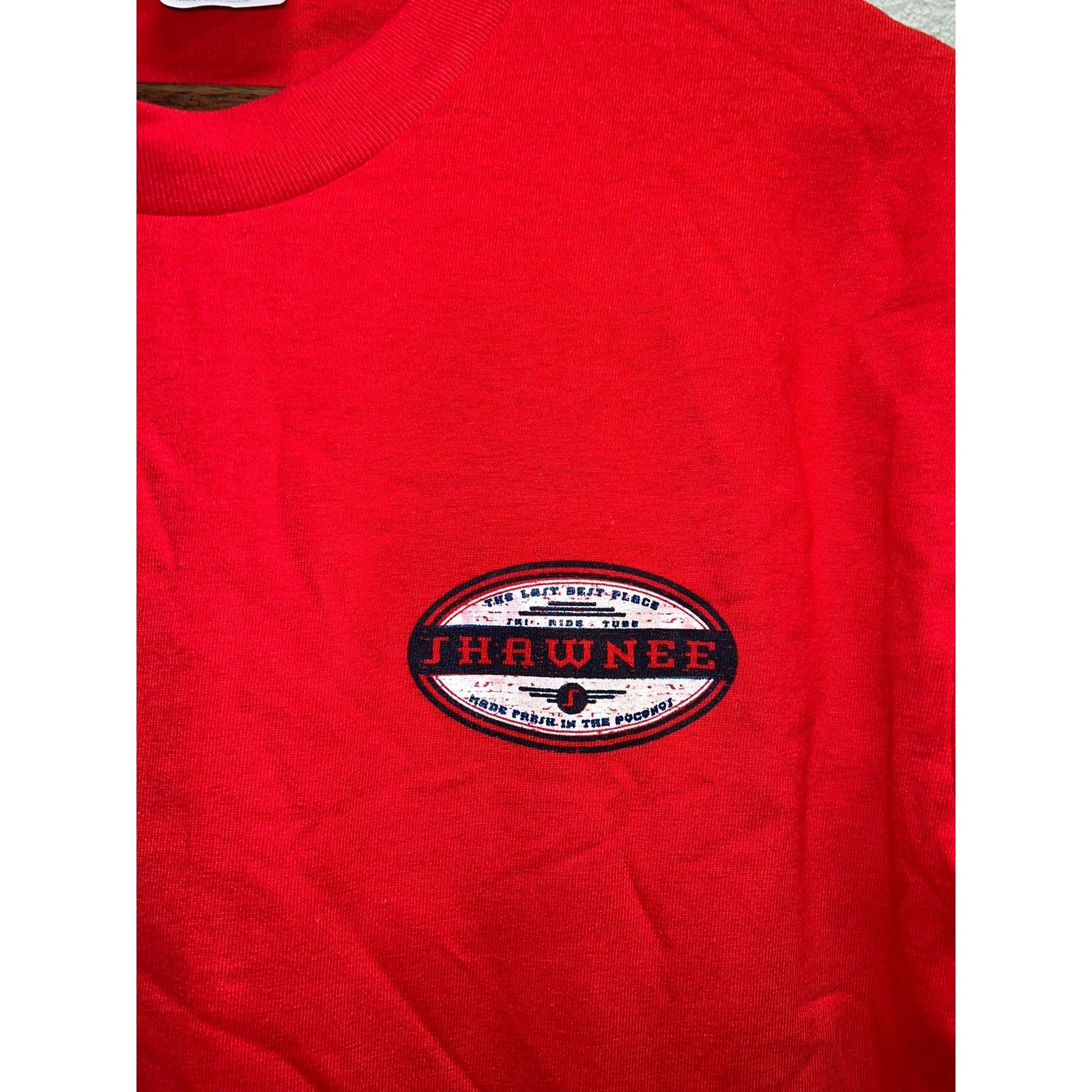 Hanes Vintage Shawnee Shirt Pennsylvania Poconos Mountains Red 90s Size US S / EU 44-46 / 1 - 3 Thumbnail
