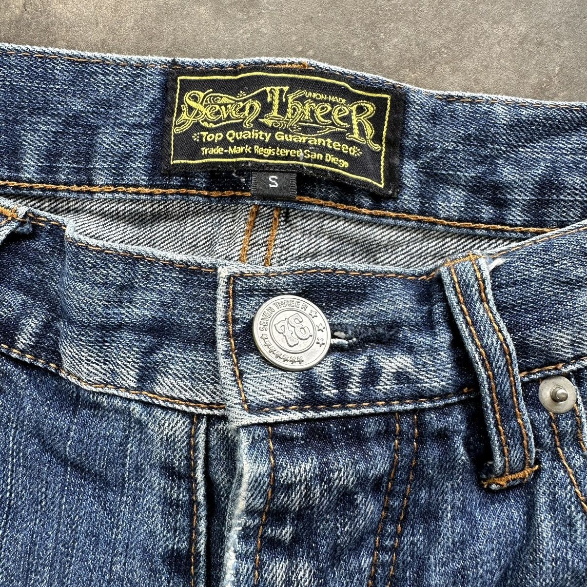 Japanese Brand × Jean × Vintage Vintage Seven ThreeR Faded Distressed Faded Denim Jean Pant Size US 31 - 4 Thumbnail