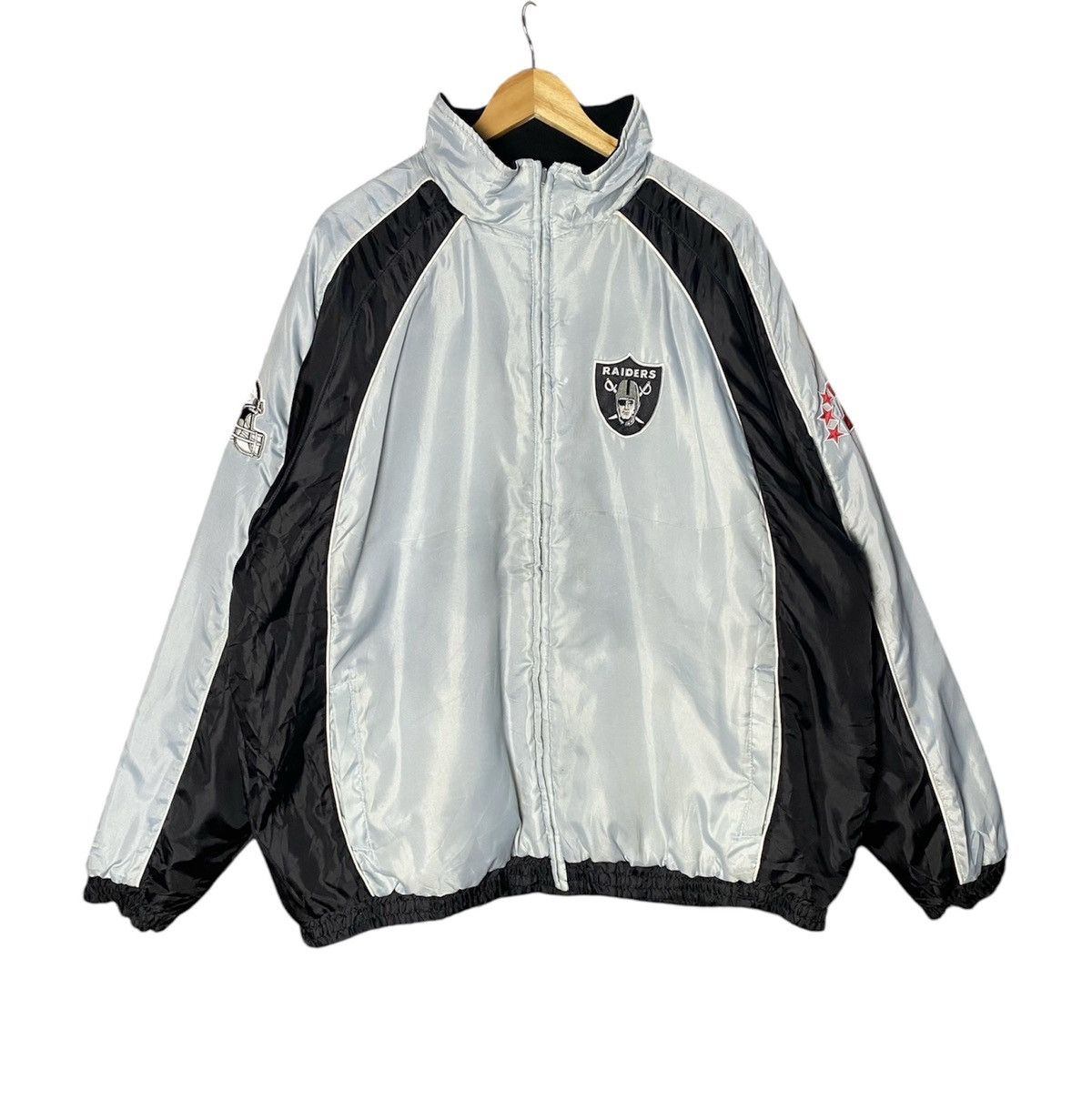 NFL Vintage 90s NFL Oakland Raiders Reversible Jacket Size US XXL / EU 58 / 5 - 1 Thumbnail
