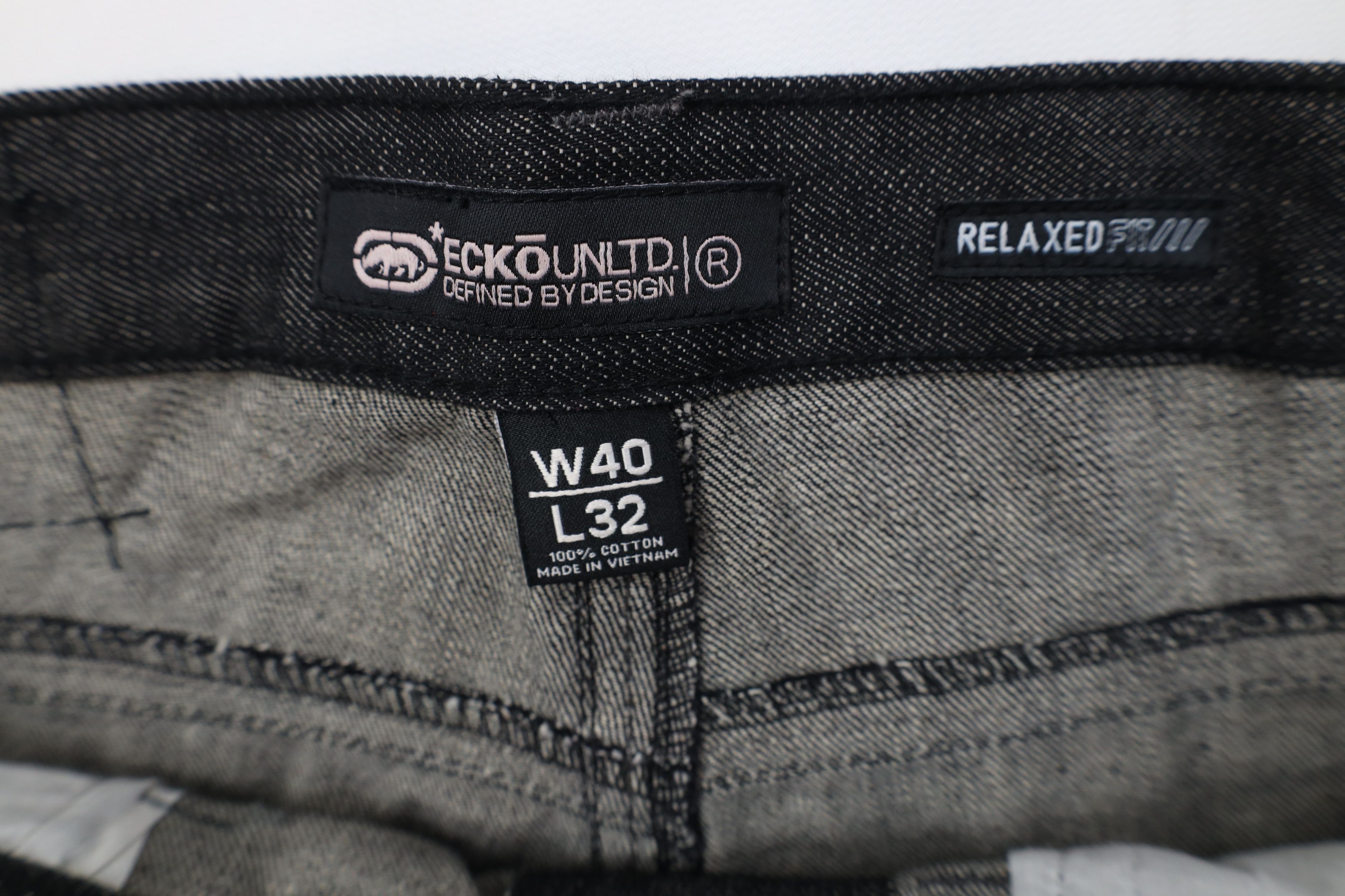 Ecko Unltd. Deadstock Vintage 90s Y2K Ecko Wide Leg Denim Jeans Black Size US 40 / EU 56 - 7 Thumbnail