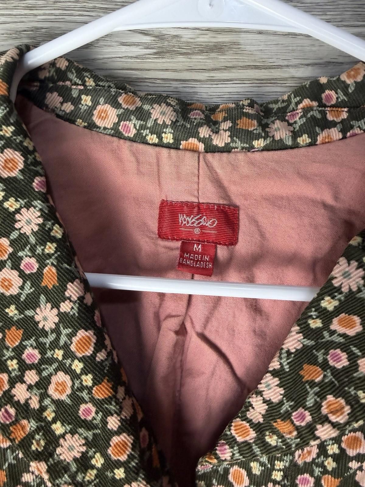 Mossimo Mossimo Women M Floral Corduroy Blazer Jacket Size 38R - 11 Thumbnail