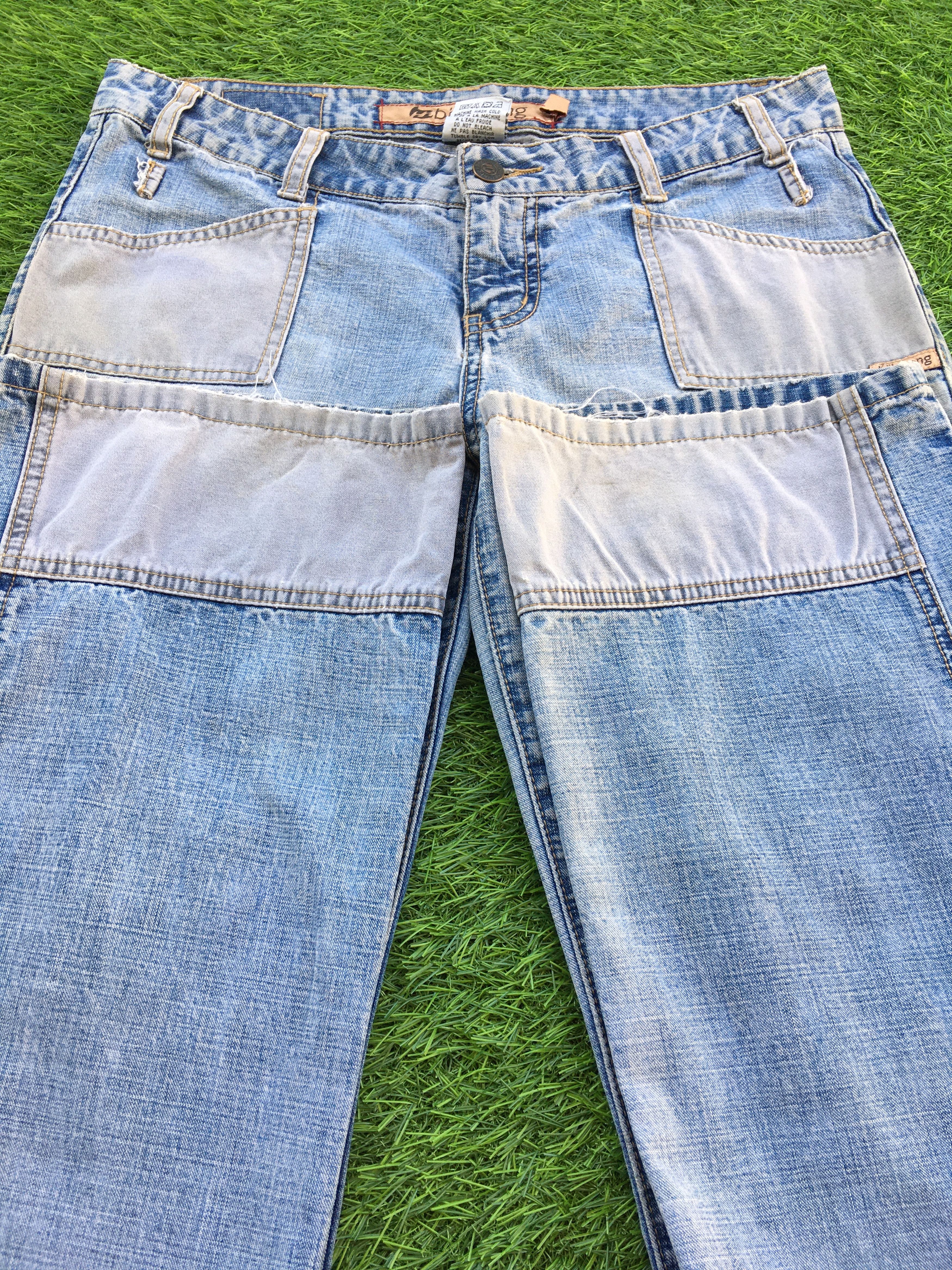 Japanese Brand Low Waist Flared Wide Leg Jeans D-1019 Size 28" / US 6 / IT 42 - 6 Thumbnail