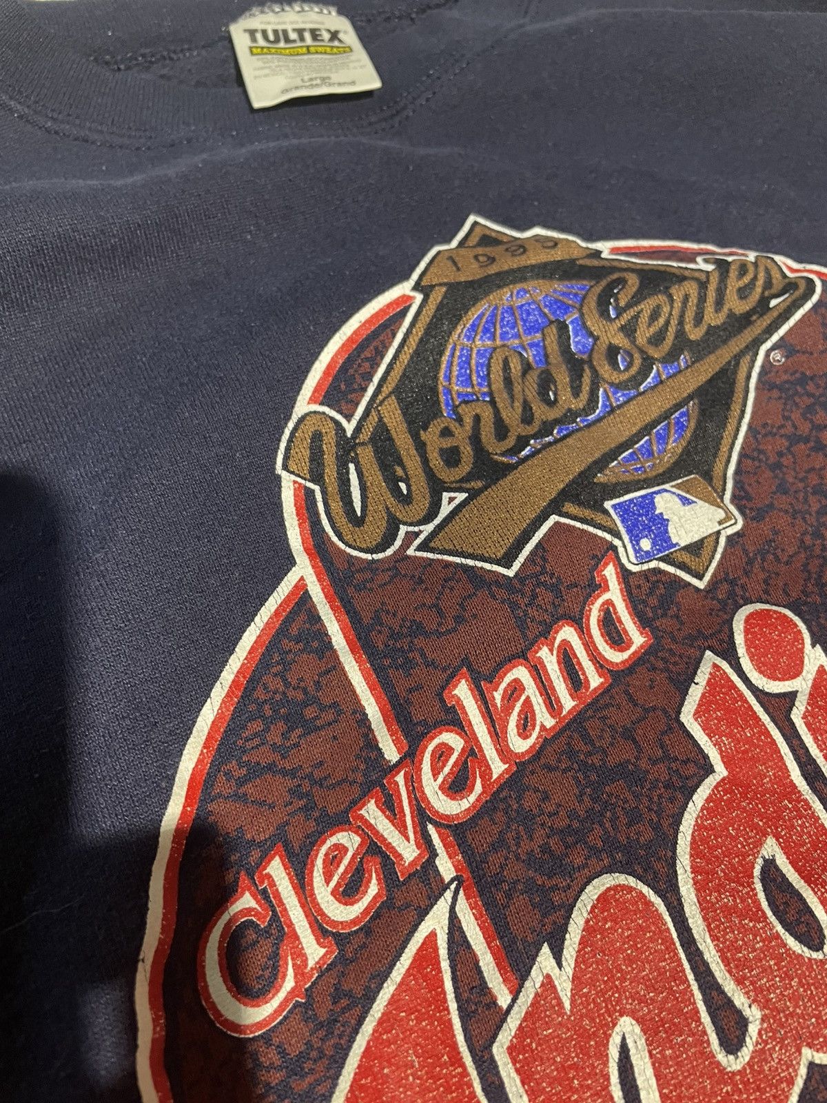 MLB 1995! Vintage Indians Cleveland MLB World Series Sweatshirt Size US L / EU 52-54 / 3 - 8 Thumbnail