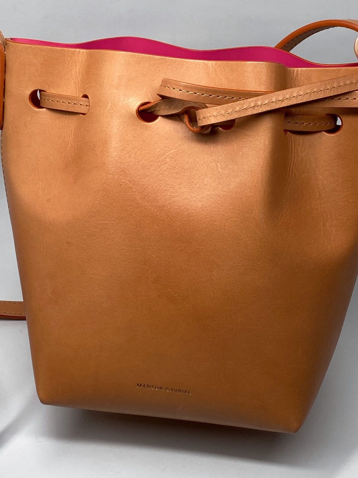 Mansur Gavriel Mansur Gavriel Mini Mini Leather Bucket Bag Size ONE SIZE - 19 Thumbnail