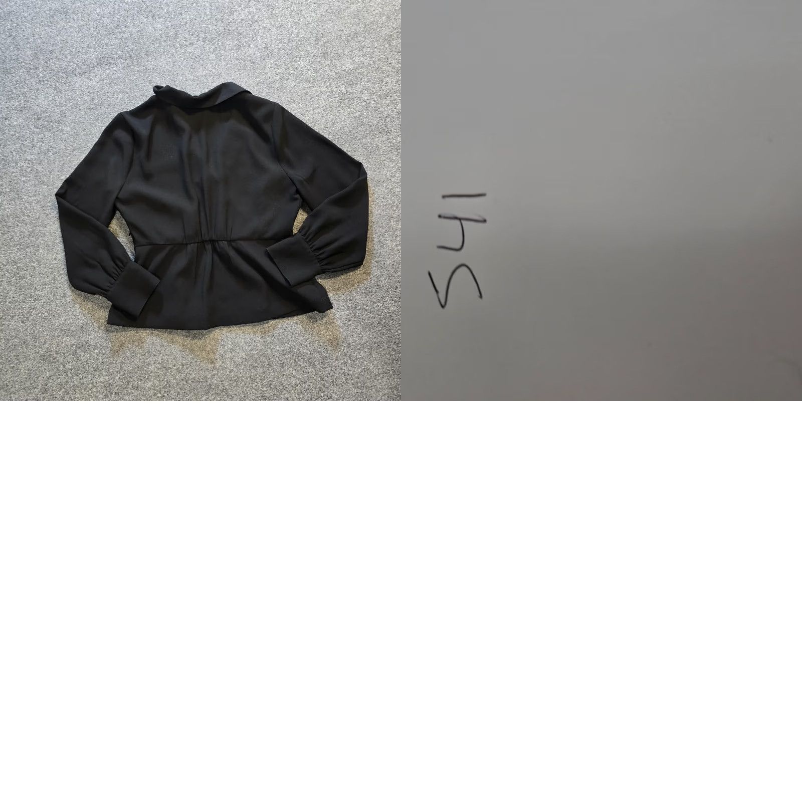 J.Crew J.CREW Top Womens Size 6 Black V Neck Peplum Long Sleeve Blouse Capstone Minimal Career Capsule Casual Size M / US 6-8 / IT 42-44 - 8 Thumbnail