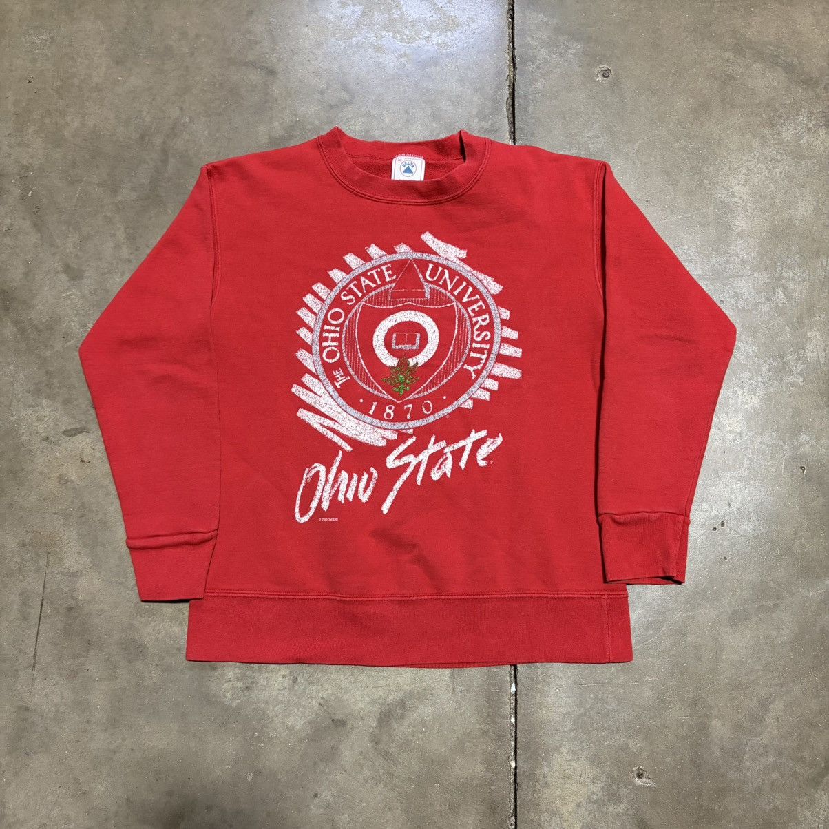 Vintage Vintage 90s Ohio State Buckeyes College Sweatshirt Crewneck Size US M / EU 48-50 / 2 - 1 Thumbnail