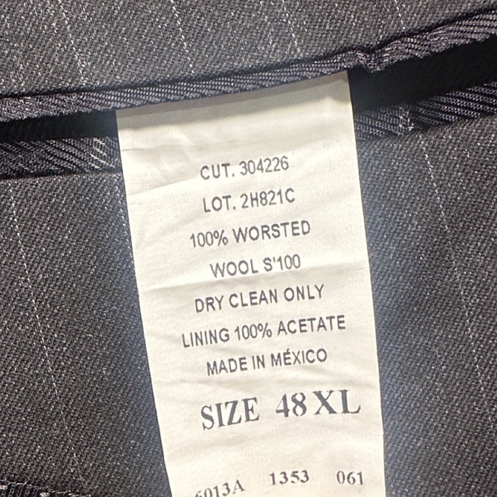 Other Gianfranco Ruffini Suit Mens 48XL Charcoal Grey Pinstripe Size 48L - 8 Thumbnail