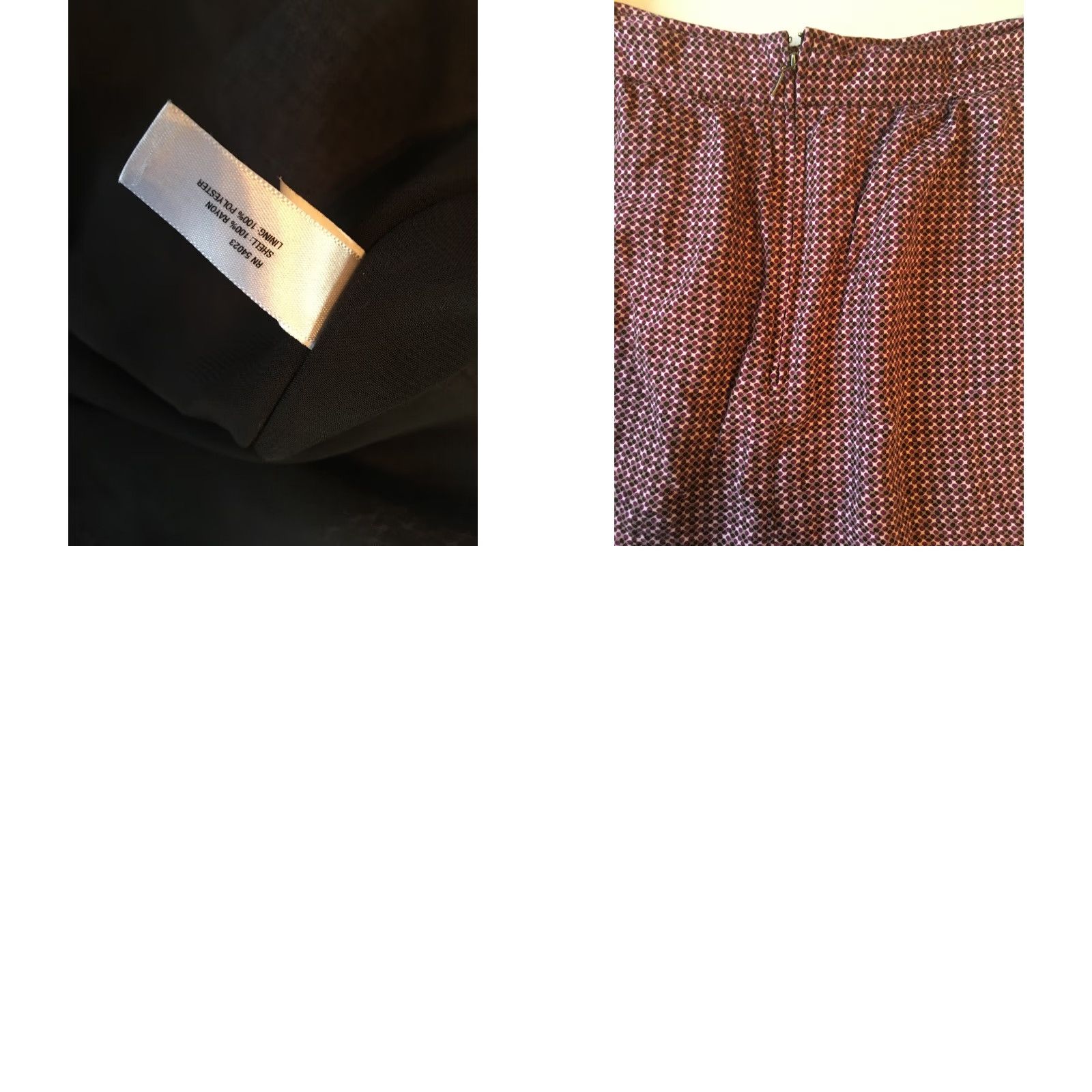 Gap VINTAGE Gap Women's Skirt 10 Regular Rayon Lined Purple Polka Dot Pleated Knee Length Zip Casual Womens Size 32" / US 10 / IT 46 - 8 Thumbnail