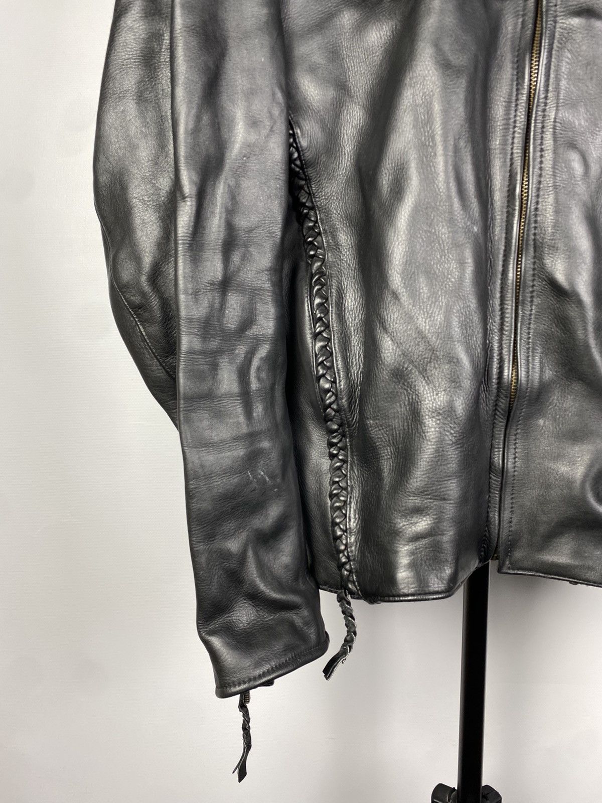 Cowboy Equipment × Vintage Vintage Biker Cowboy Leather MOTO Bomber Jacket Rock Punk Size US L / EU 52-54 / 3 - 4 Thumbnail