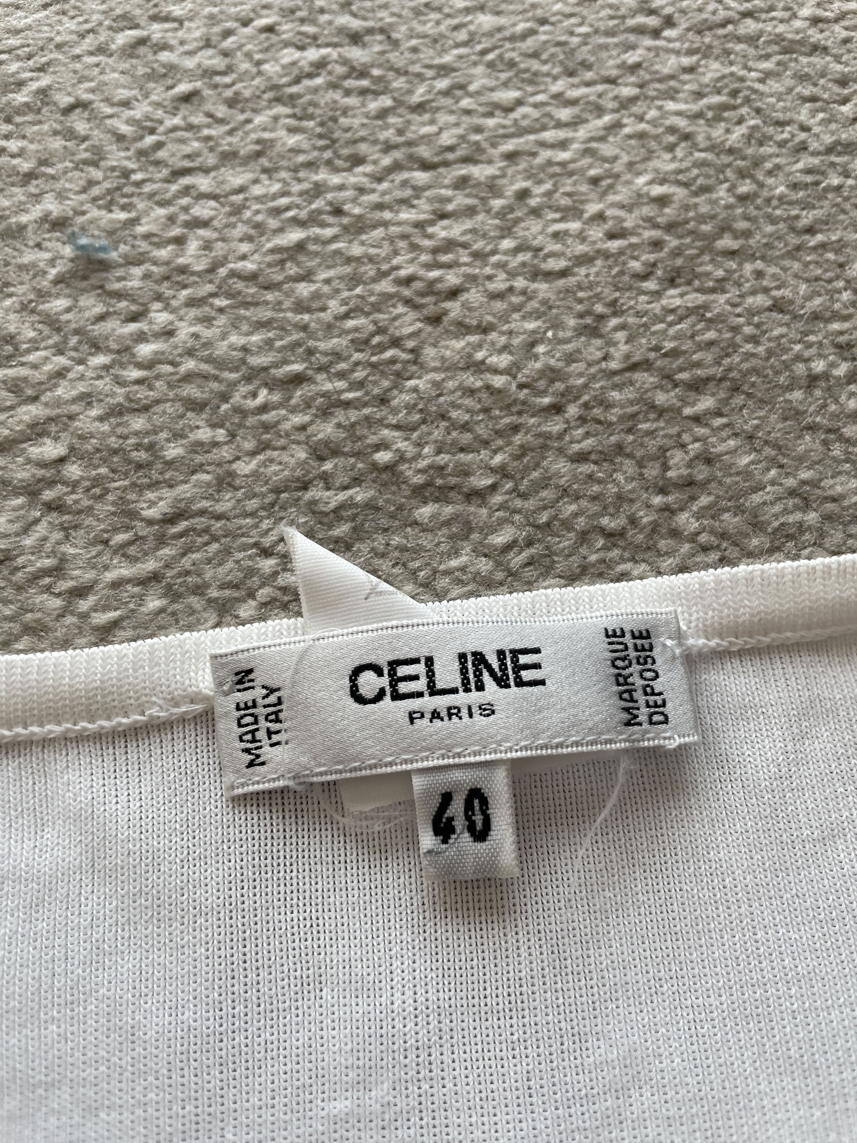 Celine × Designer vintage celine women tank top t shirt Size S / US 4 / IT 40 - 5 Thumbnail