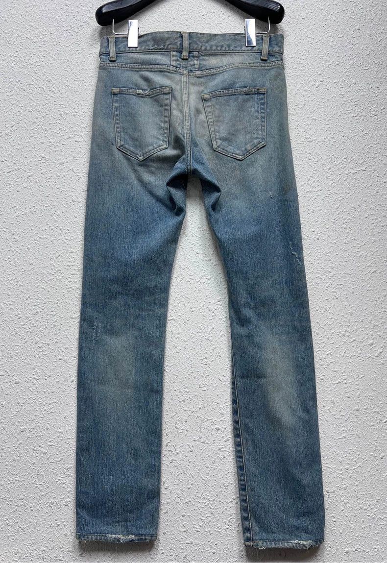 Saint Laurent Paris Saint Laurent Paris Make old wash jeans trousers with hole Size US 29 - 2 Thumbnail