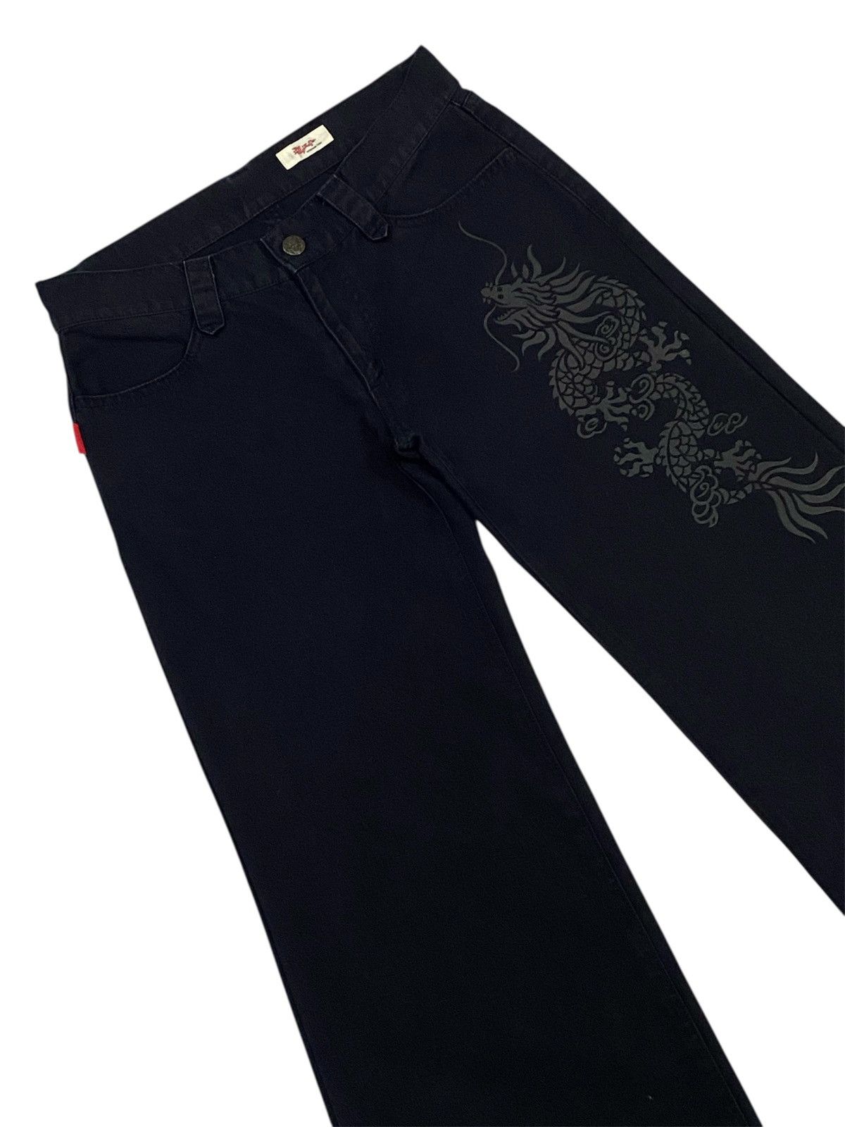 Japanese Brand × Vivienne Tam 💃Vivienne Tam Wide-Leg Dragon Printed Pants Size 28" / US 6 / IT 42 - 5 Thumbnail