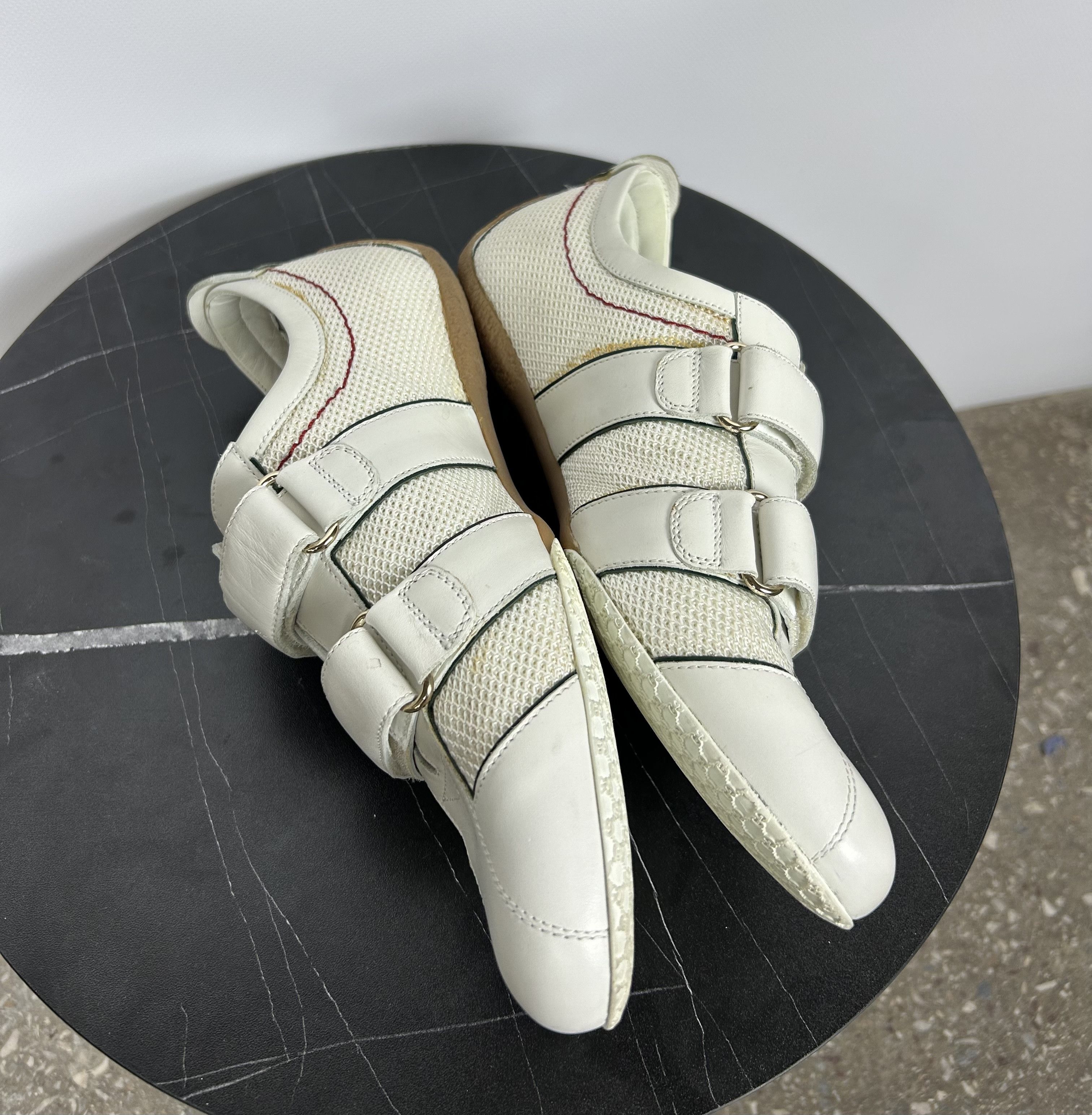 Gucci GUCCI Womens Sneakers Shoes Leather White Size 39 EUR Size US 7.5 / IT 37.5 - 8 Thumbnail