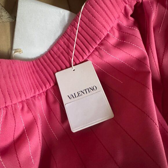 Valentino Valentino Garavani Topstitched jersey mini skirt pink Size 30" / US 8 / IT 44 - 7 Thumbnail