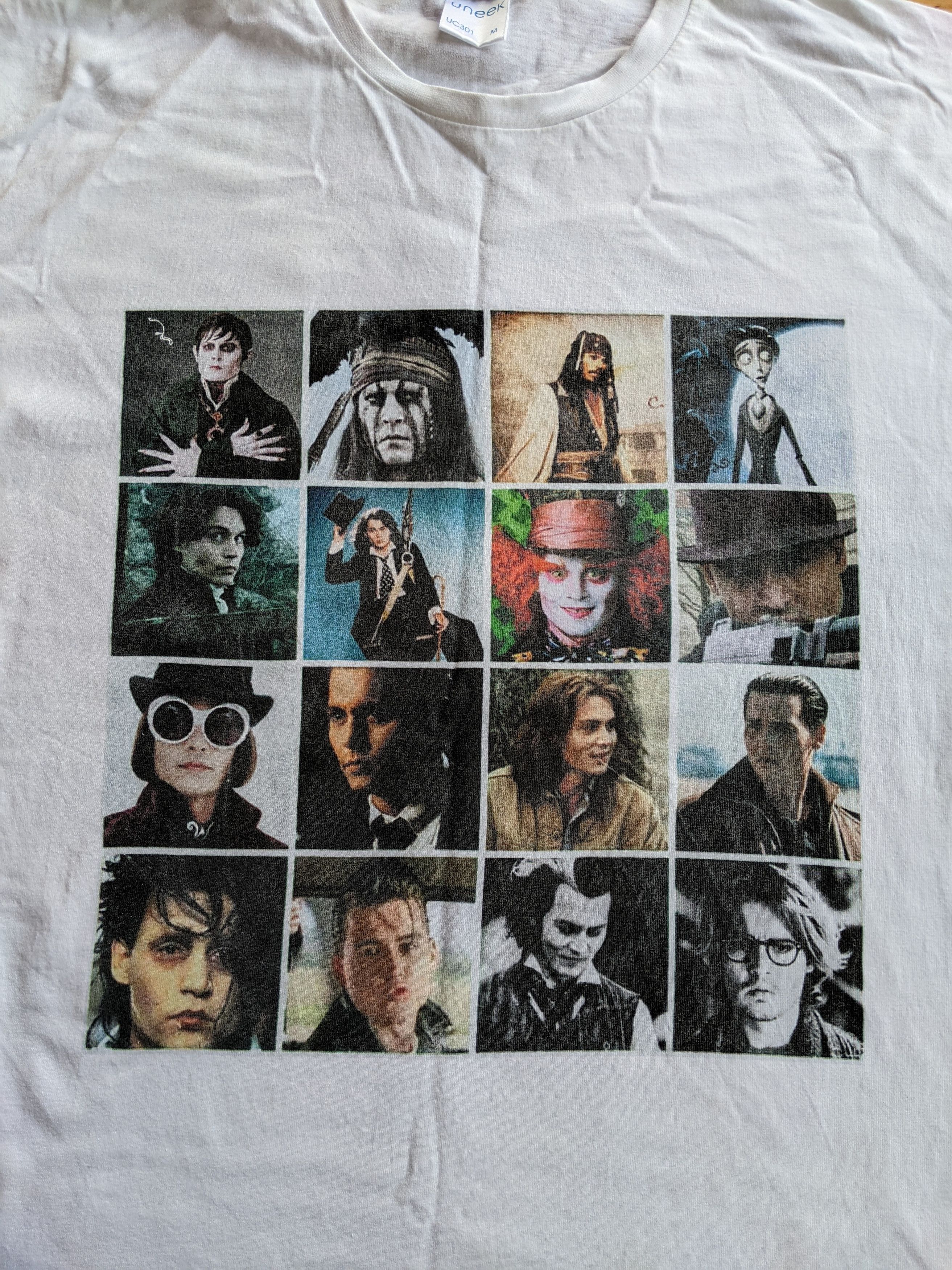 Vintage Johnny Depp White Vintage Tshirt Uneek Gildan FruitOfTheLoom Size US M / EU 48-50 / 2 - 5 Thumbnail