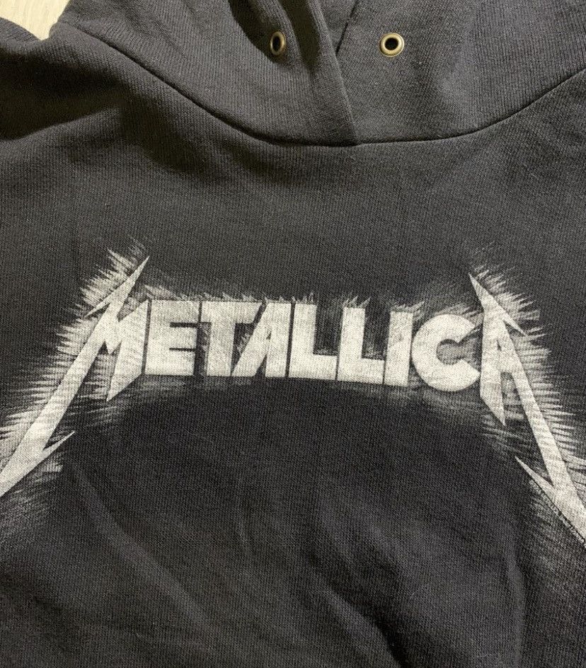 Metallica VINTAGE METALLICA CENTER LOGO HOODIE FADED BLACK Size US L / EU 52-54 / 3 - 3 Thumbnail