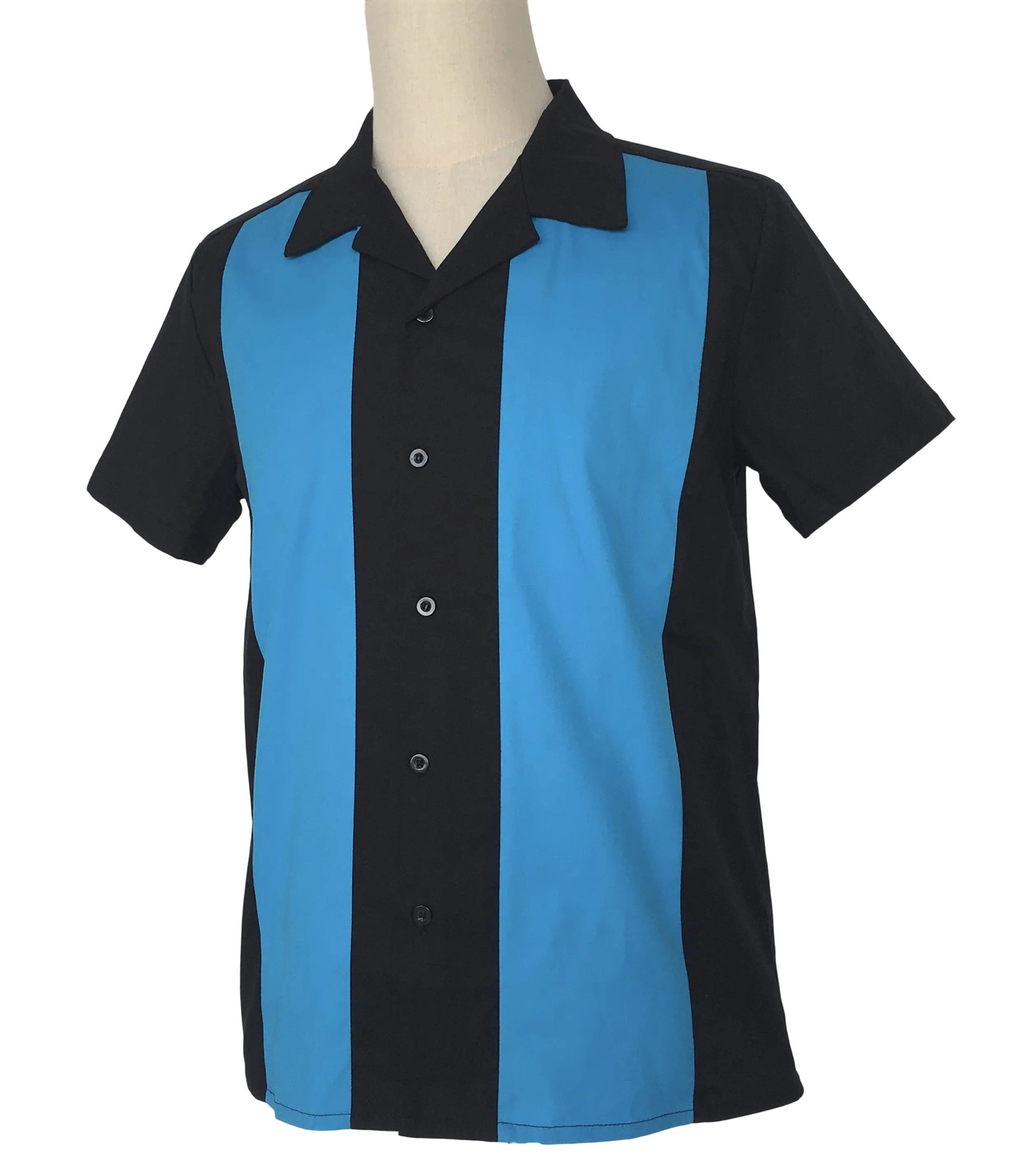 Other Retro Two-tone Men Shirt Solid Casual Shirt Blue Size US L / EU 52-54 / 3 - 2 Thumbnail
