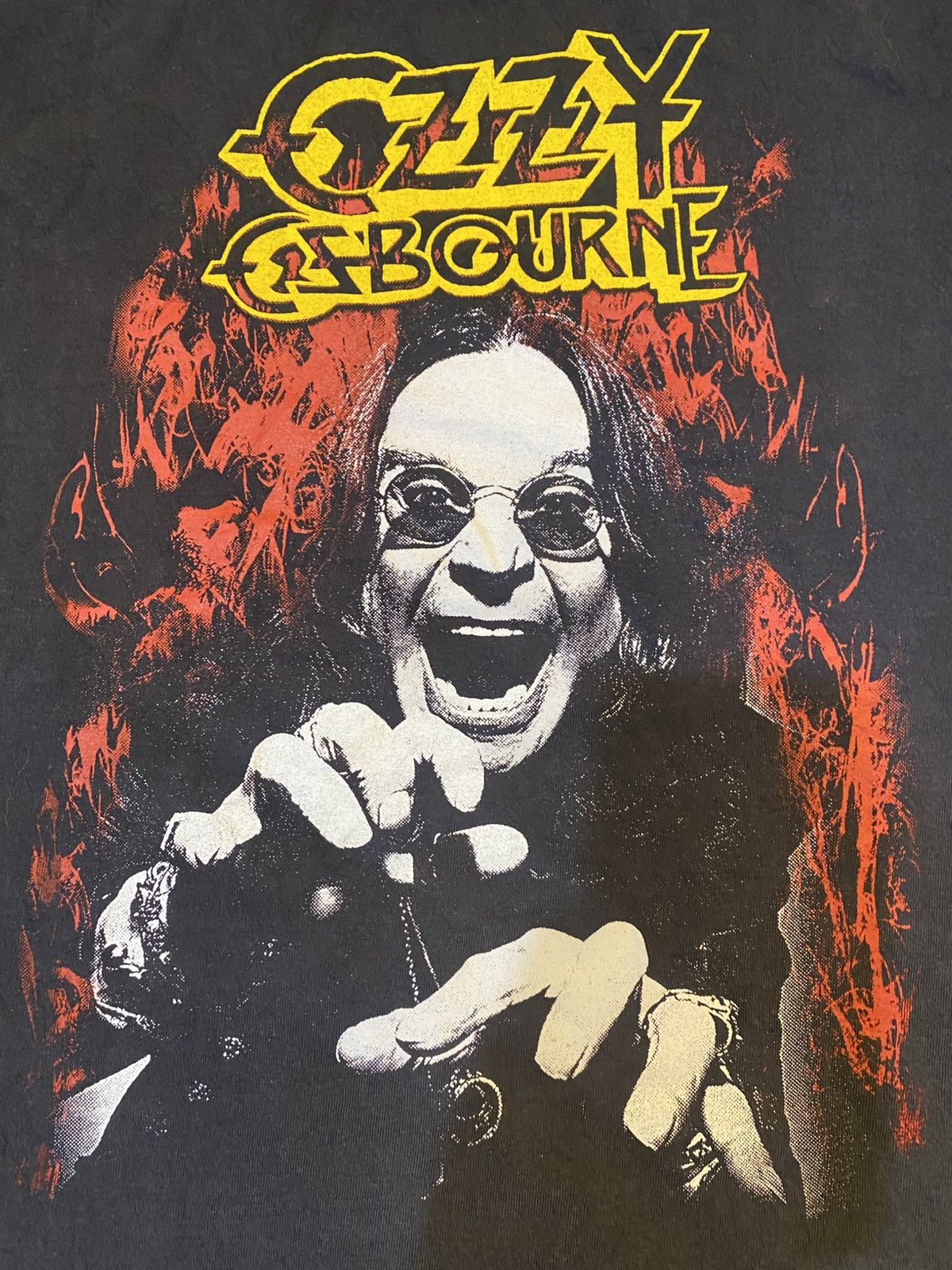 Ozzy Osbourne Y2K Ozzy Ozbourne Discolour/bleach shirt Size US L / EU 52-54 / 3 - 2 Thumbnail